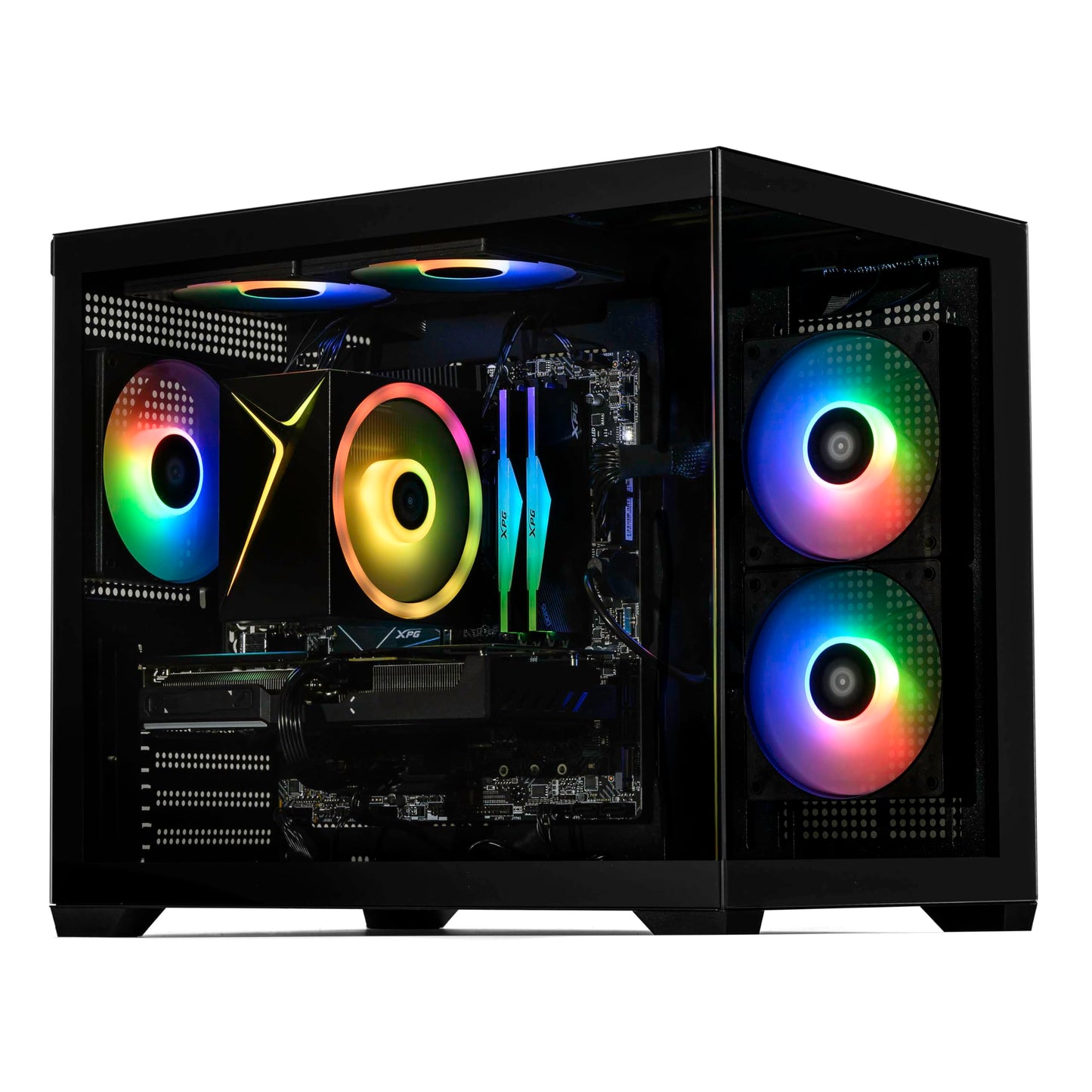 STORMCRAFT Sirius AI Gaming Desktop - Intel i7 14700F up to 5.4 GHz | RTX 5060 Ti 16G GDDR7 | 32GB DDR5 RGB 6000MHz| 2TB NVMe Gen4 SSD | Intel B760 Motherboard | 650W Gold PSU | Win 11 Home VR Ready