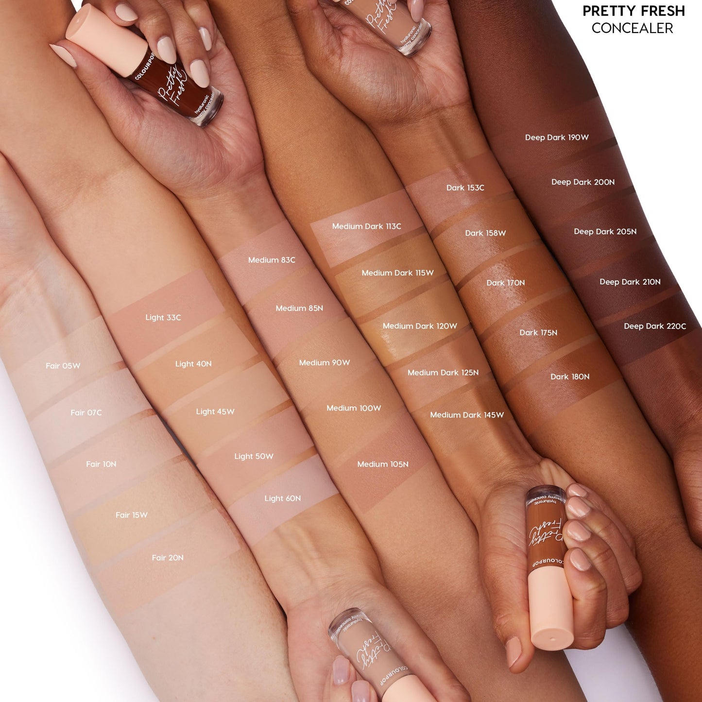 ColourPop Pretty Fresh Creamy Concealer - Full Coverage Concealer with a Natural Finish - Formulated with Hyaluronic Acid & Coconut Water for Instant Hydration - Fair 20N (0.3 oz)