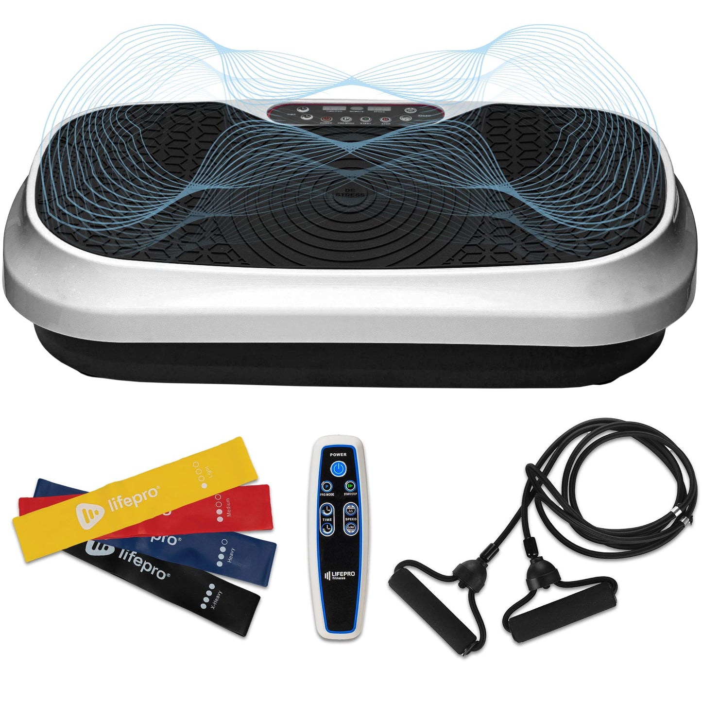 Lifepro Waver Mini Vibration Plate - Whole Body Vibration Platform Exercise Machine - Home & Travel Workout Equipment for Weight Loss, Toning & Wellness - Max User Weight 260lbs