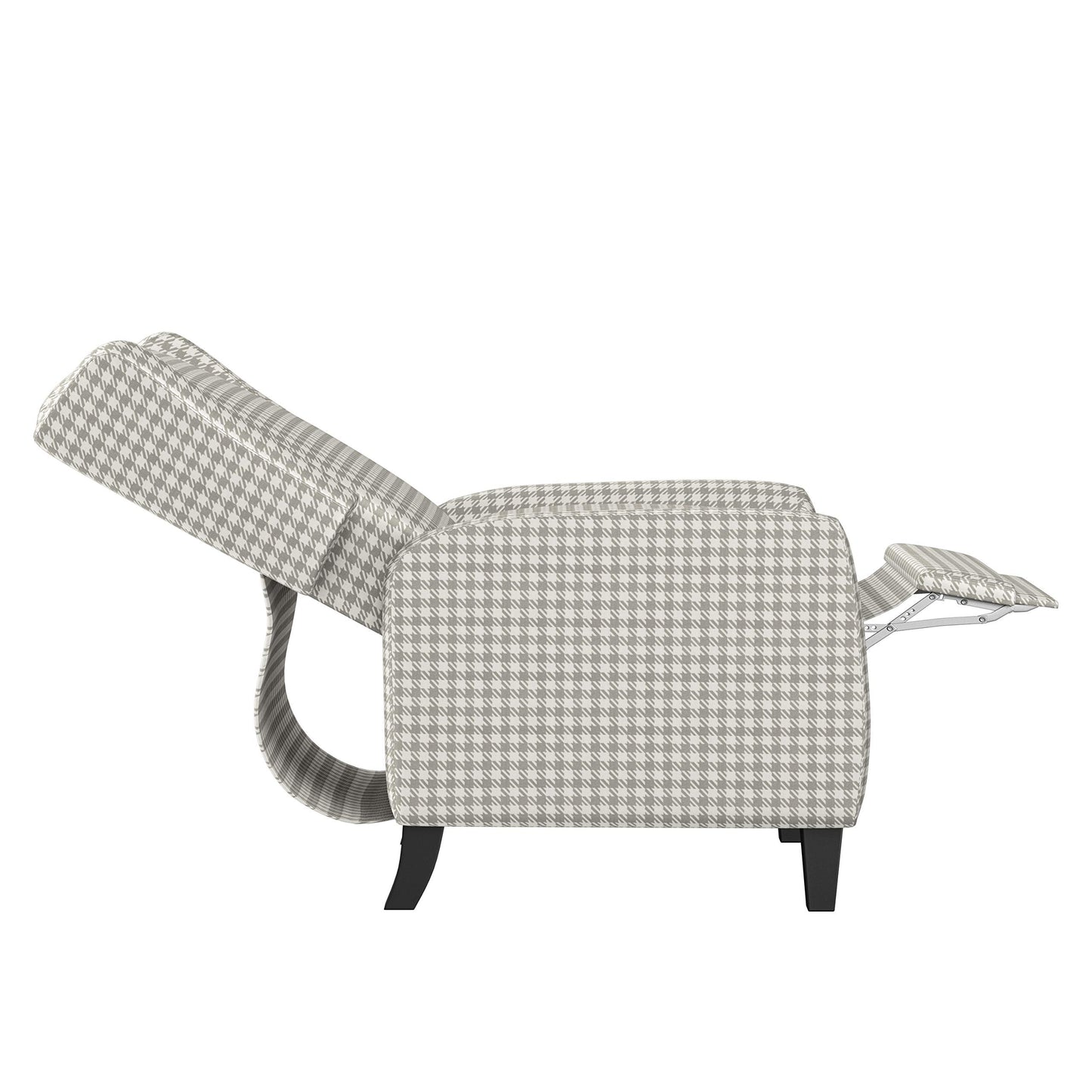 Homewise Huddleston 2-Position Pushback Recliner Chair, Gray Houndstooth Linen