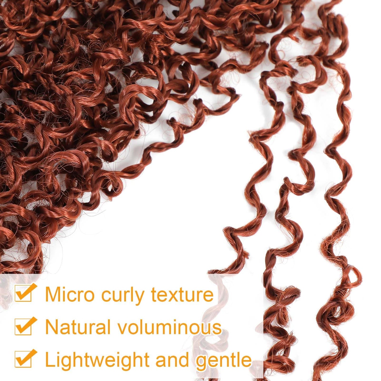 Aksice 8 Packs Yanky Twist Crochet Hair 8 Inch Pre-Twisted Passion Twist Spring Twist Hair with Curly Ends Pre-looped Crochet Braids Hair Extensions for Women (350#)