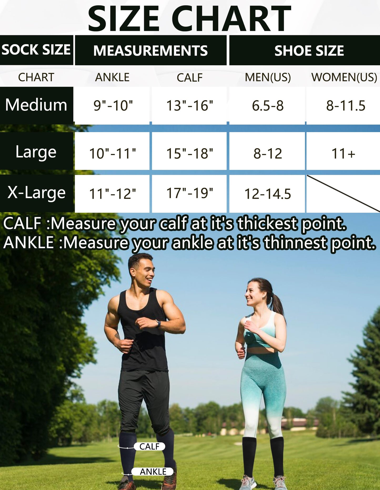 +MD 3 Pairs Compression Socks for Women & Men 8-15mmHg Cushion Moisture Wicking Support Stockings for Airplane Flights, Travel, Nurses, Edema 9-11 Black White