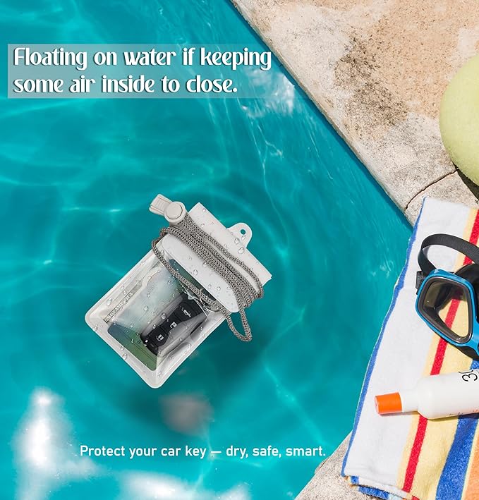 Waterproof Car Key FOB Pouch Submersible Dry Bag Holder for ID Credit Cards Cash Keys Case Swim Surf Floating Wallet