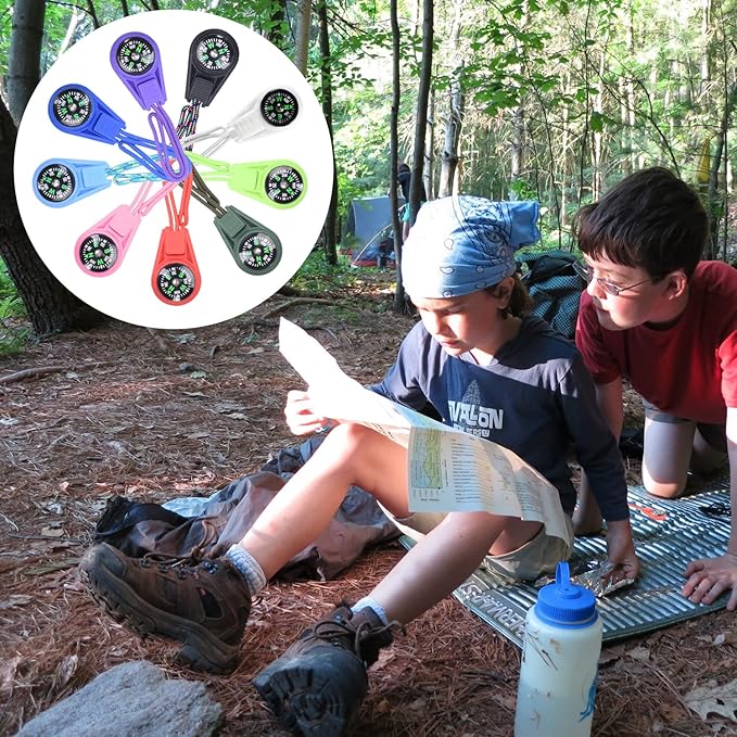 Kids Compass Bulk Mini Compass for Kids,Children's Classroom Compass for Navigation Lesson,Plastic Compass for Party Favor/Hiking/Boy Scout/Outdoor Survival