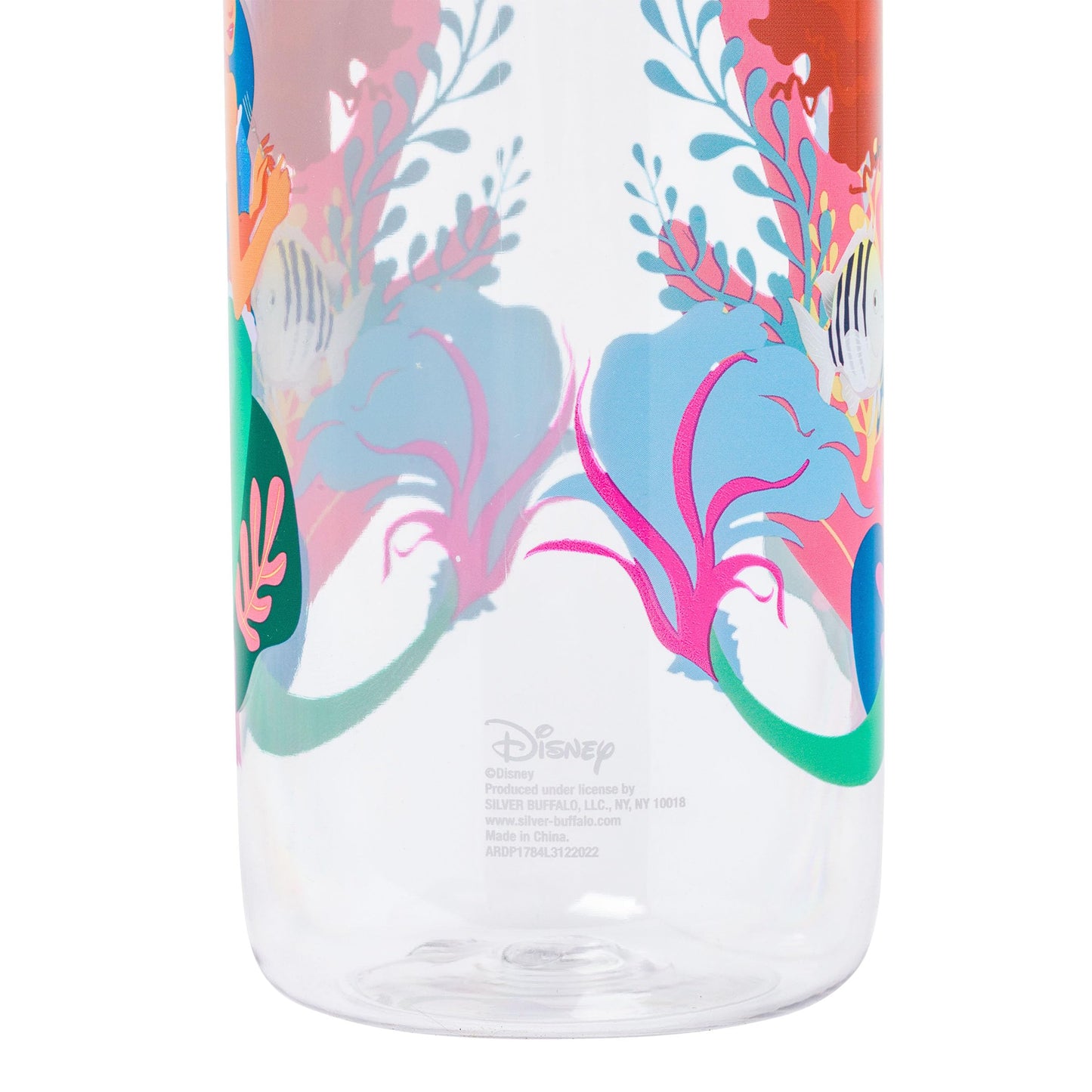 Silver Buffalo The Little Mermaid Ocean Of Dreams Water Bottle With Screw Lid, 28 Ounces, Multicolor