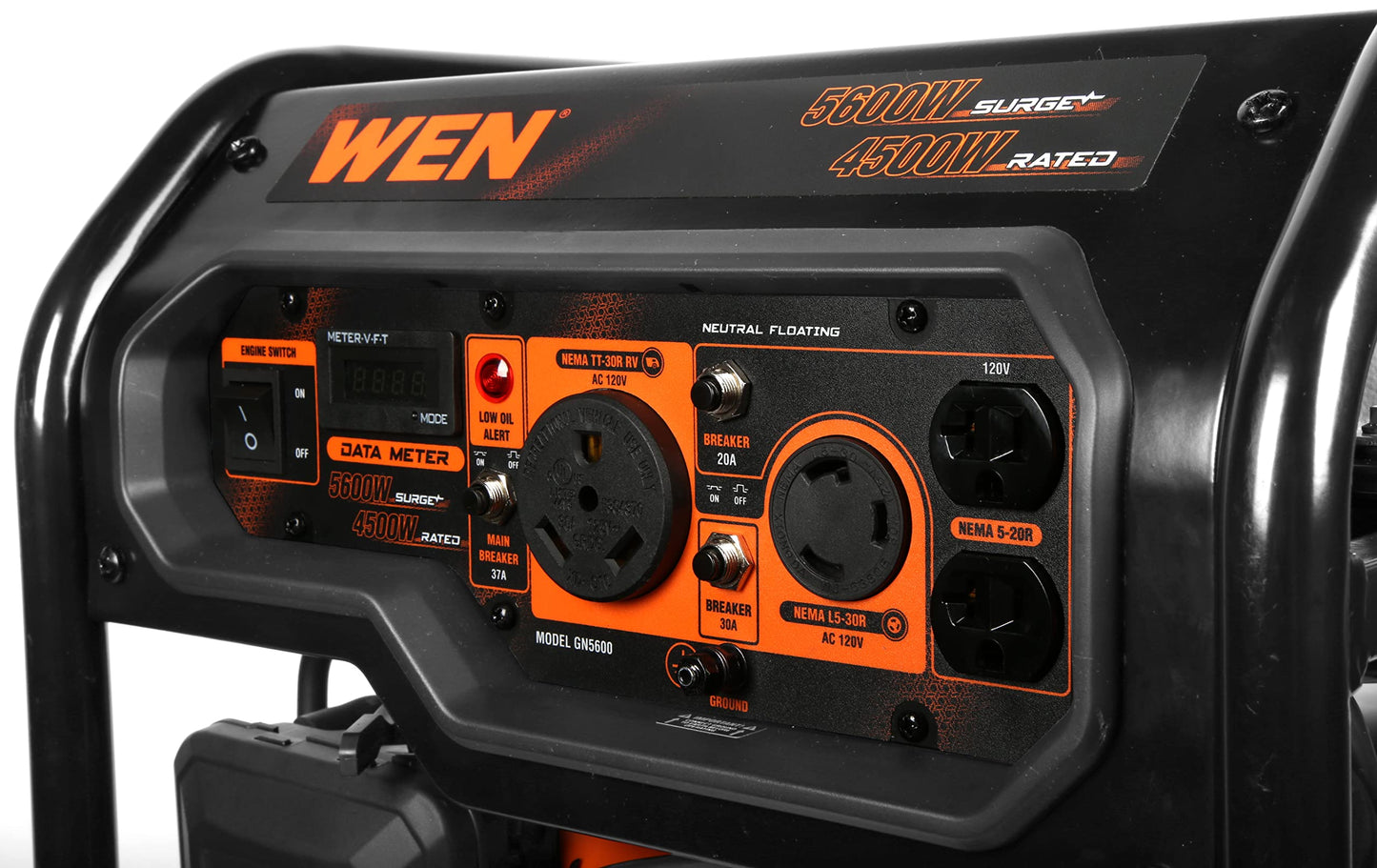 WEN 5600-Watt Portable Generator, 224cc, Transfer-Switch and RV-Ready (GN5600)