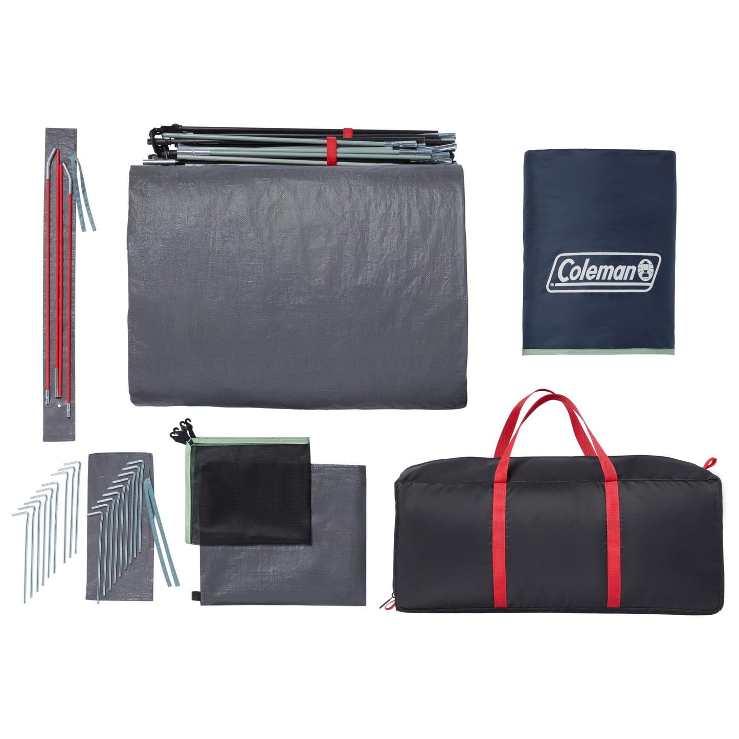 Coleman Skydome XL Large Family Tent with 5 Minute Setup, Weatherproof 8/12 Person Tent with Rainfly & Carry Bag, Fits Multiple Queen Airbeds, Made of PFAS-Free Materials