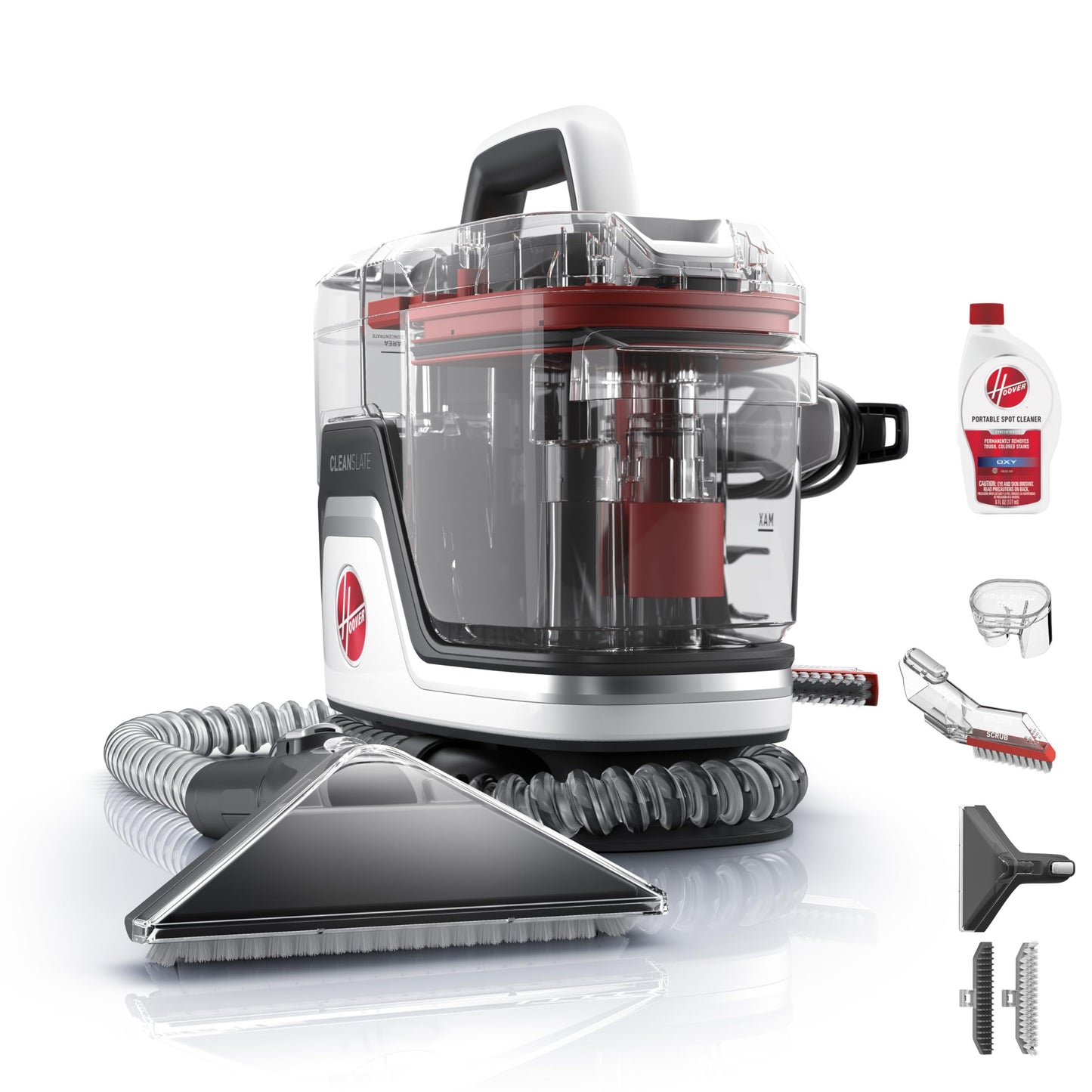 Hoover CleanSlate Plus Portable Carpet + Upholstery Spot Cleaner Machine, Powerful Suction with Versatile Tools, Pet Stain Remover, Car and Auto Detailer, Pair with Hoover Carpet Cleaner Solution