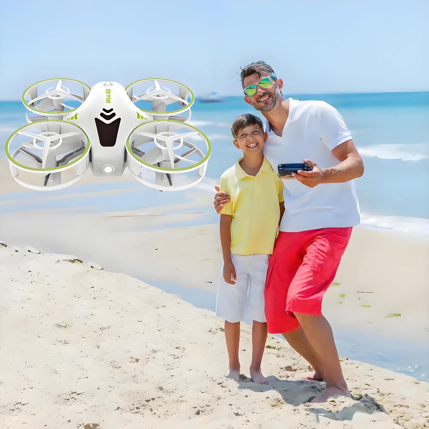 AOKZXC Drones for Kids, Mini Beginner RC Drone Kid with One Key Take Off-Landing, Altitude Hold, Headless Mode, 360° Flip, Child Drone with Blue Green Light, for Kids, Toys for Boys