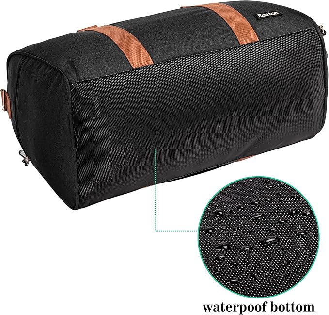 Kuston Sports Gym Bag with Shoe Compartment&Wet Pocket,Travel Duffel bag,Weekend Bag,Workout Bag Suitable for Men and Women