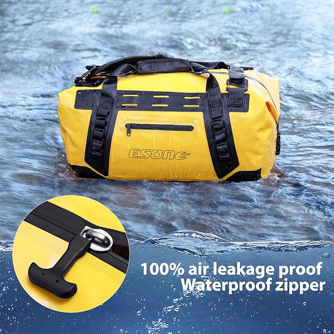 ESONE Dry Bag Waterproof Backpack for Men/Women Waterproof Backpack for Travel Dry Bag Backpack Waterproof Duffel Bag for Kayaking Rafting Boating Swimming Camping Travel Beach 50L
