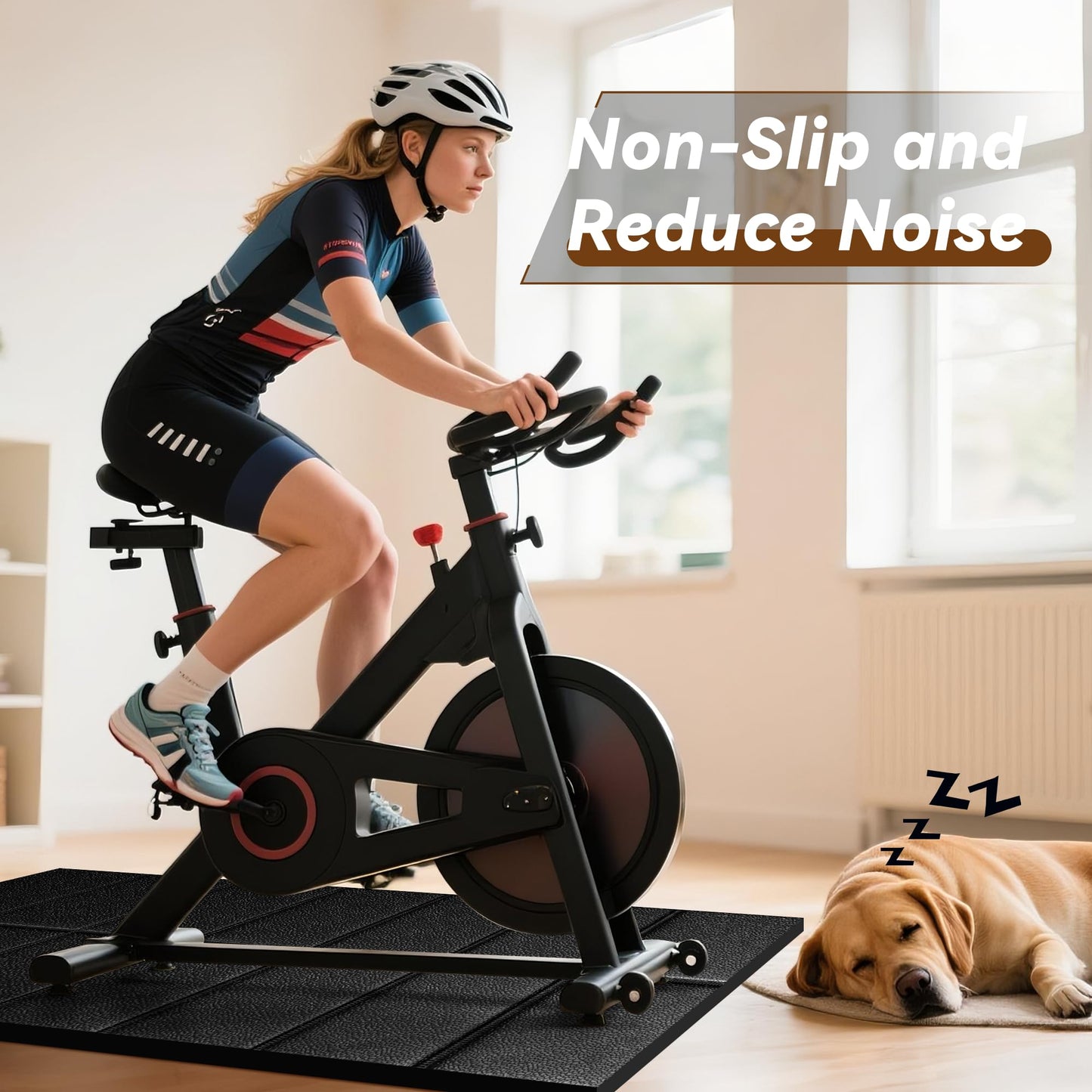 Walking Pad Mat for Carpet Floors, 68x24, 1/4" Thick Foldable Treadmill Mat for Hardwood Floors, Non-Slip, Noise&Shock Absorption, Waterproof Under Treadmill Bike on Carpet, Exercise Equipment Mat