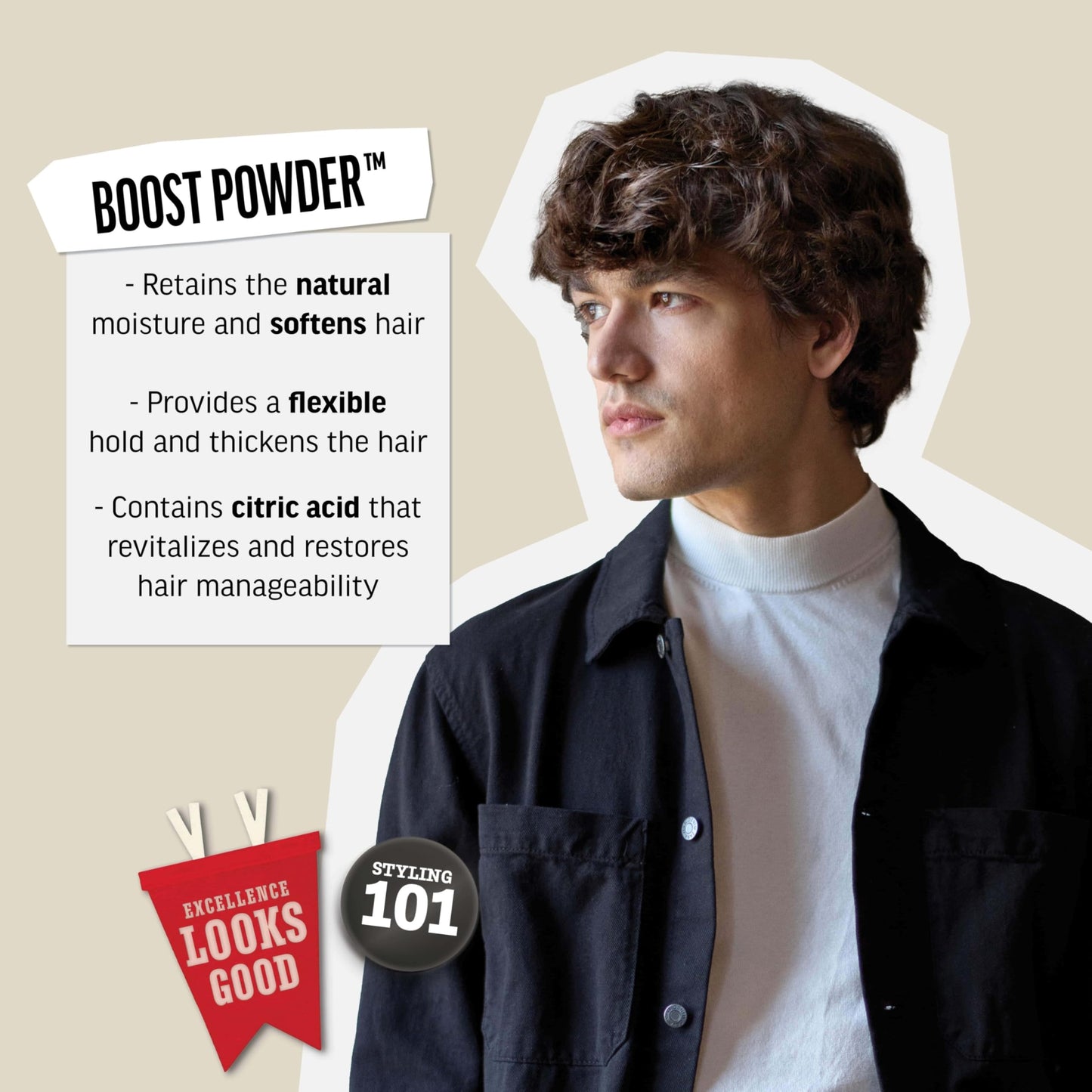 AMERICAN CREW Men's Hair Boost Powder, Provides Lift & Volume, 0.3 Oz (Pack of 2)