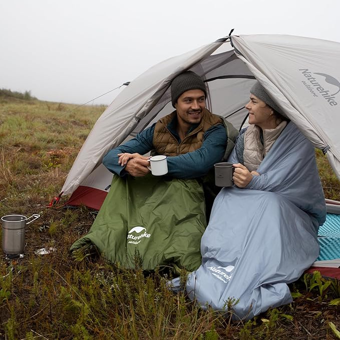 Naturehike Ultralight Sleeping Bag - Envelope Lightweight Portable, Waterproof, Comfort with Compression Sack - Great for 3 Season Traveling, Camping, Hiking