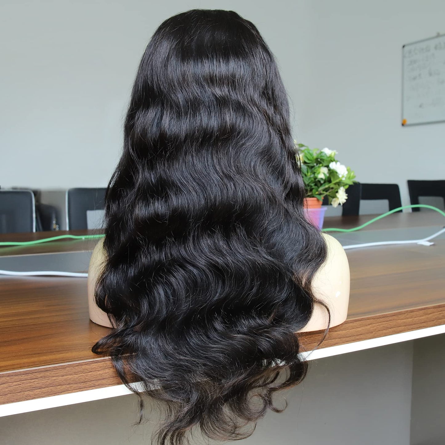 BEEOS HD Lace Frontal Wig 13x4 Full Frontal Body Wave Human Hair Wigs 180% Density Pre Plucked Hairline Bleached All Knots 0.10mm Ultra-thin Invisible HD Lace Wig 28 Inch