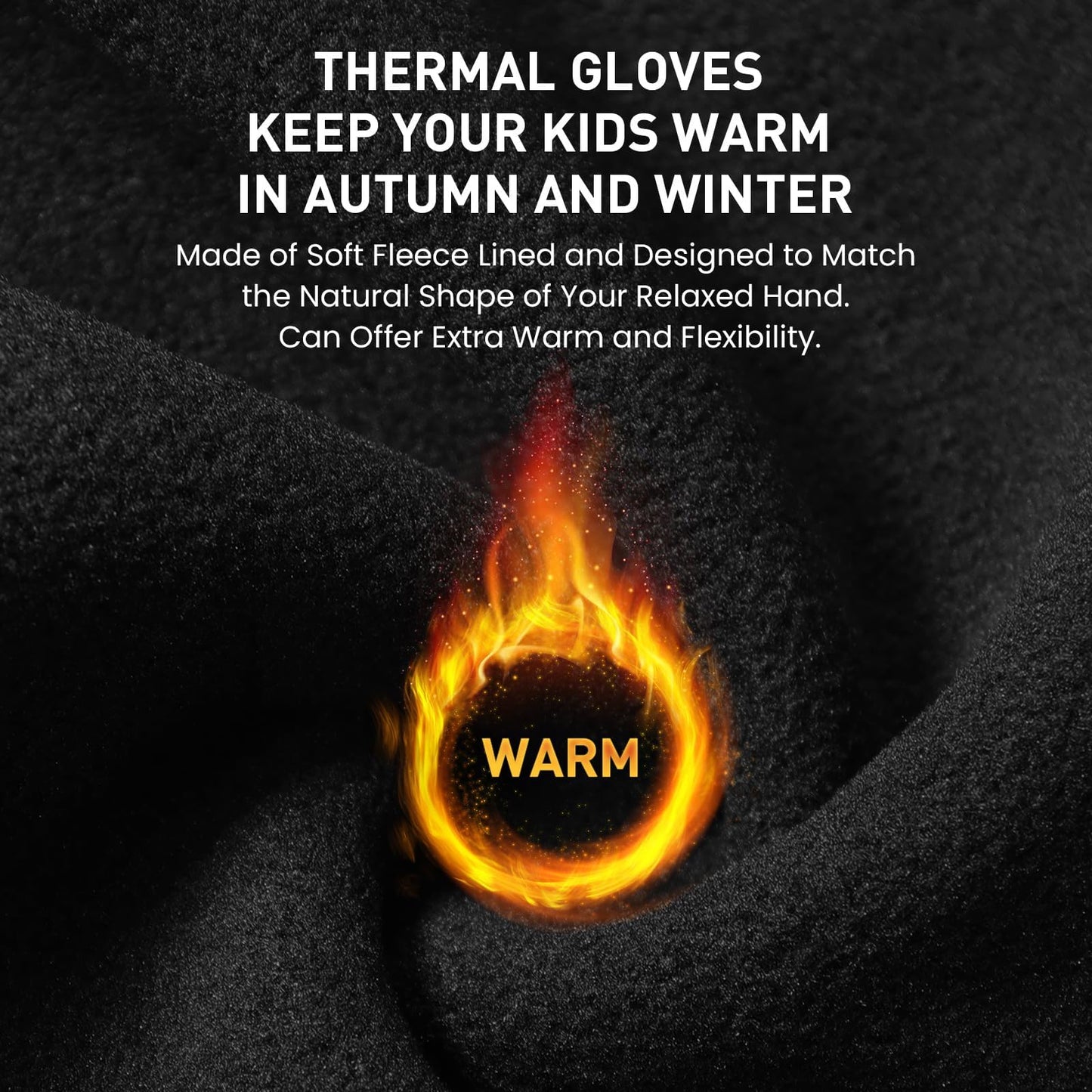 Amrta Winter Gloves for Kids Waterproof Thermal Boys Girls Cold Weather Warm Sport Touchscreen Soft Mittens, Children Anti Slip Glove for Bike Snow Ski Running Football Cycling (Purple, S)