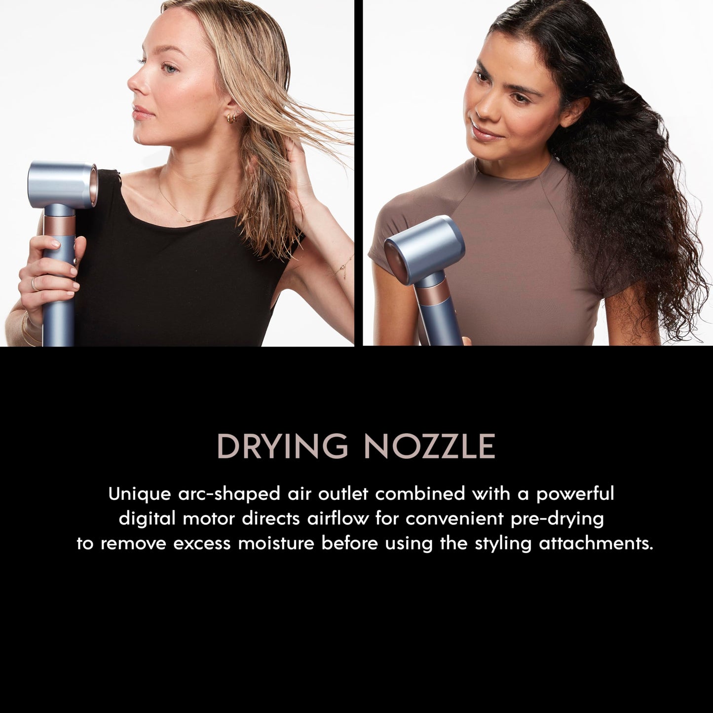 INFINITIPRO by CONAIR DigitalAIRE Multi Hair Styler, Air Styling System for Curls, Waves, Blowouts & Volume, 4 Attachments to Personalize Your Look Plus Storage Bag, Light Blue