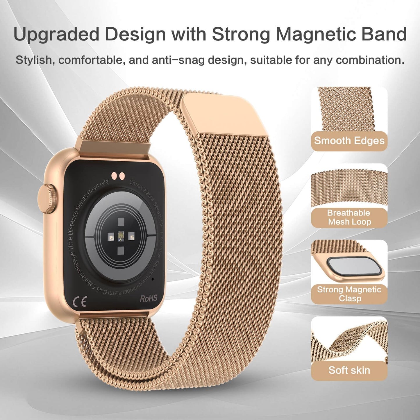 2025 Smart watches for Women with Blood Pressure Monitor, 1.9" AMOLED DA GPT AI Voice Smartwatch, 24/7 Heart Rate Stress Sleep Monitor,123 Sports Modes, IP68 Waterproof Fitness Tracker for Android iOS