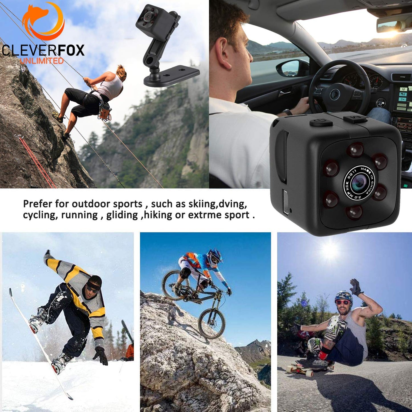 Mini Spy Camera with Audio & Video, 1080P Mini Hidden Camera, Portable Small HD Nanny Cam, Mini Spy Cams with Night Vision & Motion Detection, Indoor, Outdoor, Tiny Security Camera, Home, Office