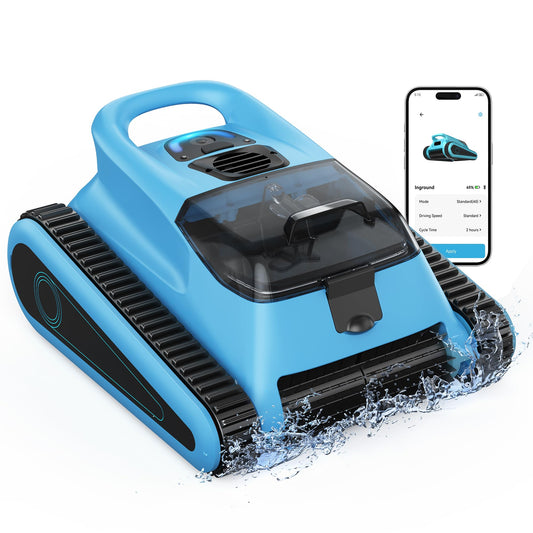 (2025 New) Cordless Pool Vacuum Robot with App Control, Wall & Waterline Cleaning,150 Mins Runtime, Smart Navigation, Robotic Pool Cleaner for Inground & Above Ground Pools up to 2000 Sq.ft