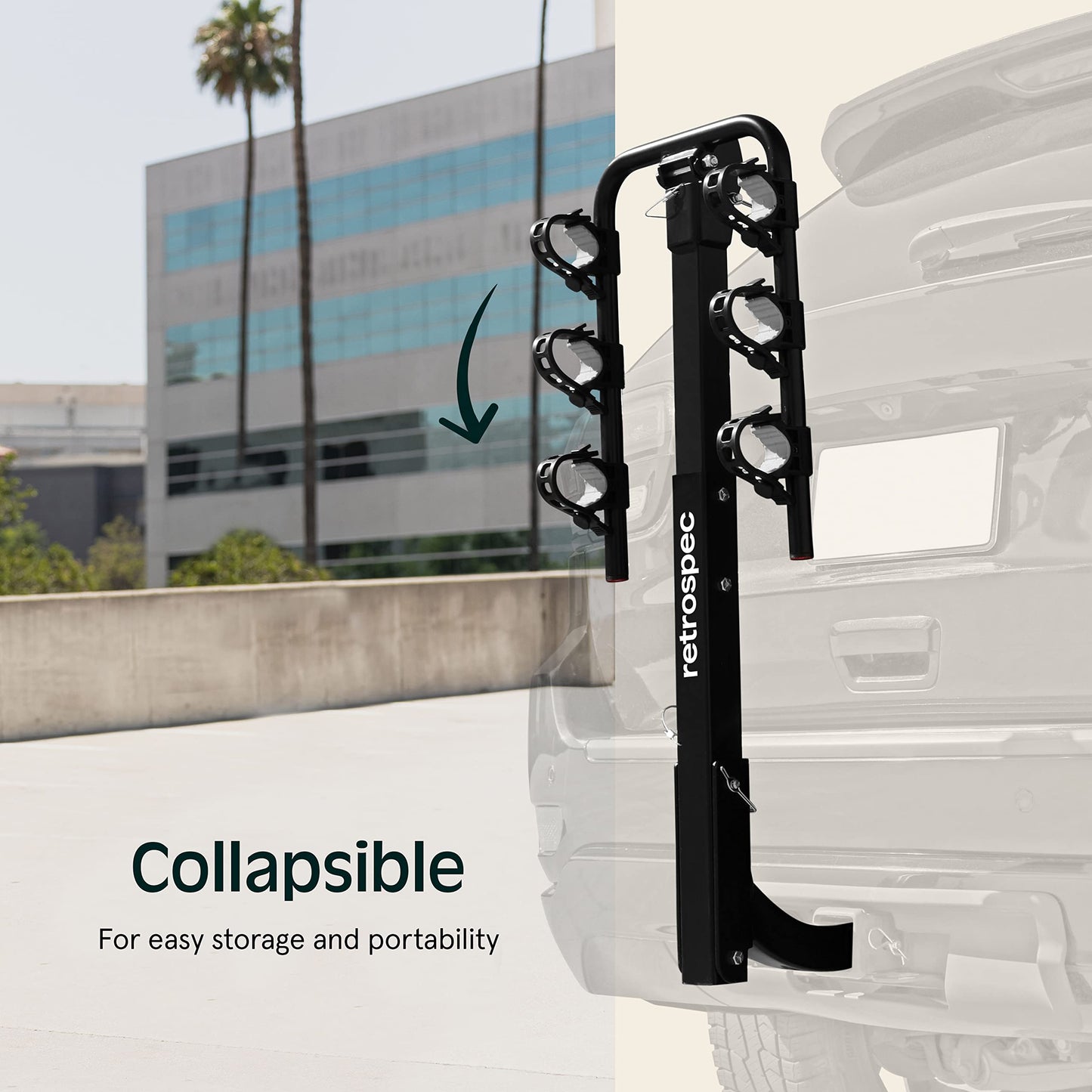 Retrospec Lenox 2-5 Bike Hitch Rack + Top Tube Adapter