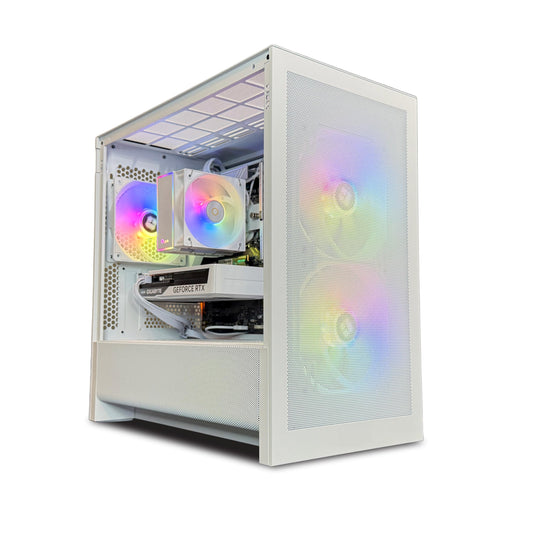 TWELF Onyx H3 Gaming PC – Core i5-13400F, RTX 5060 8GB, 16GB DDR4, 1TB NVMe SSD, WiFi 6, Windows 11 Pro – VR-Ready, White Gaming Tower + Mystery Gift Included