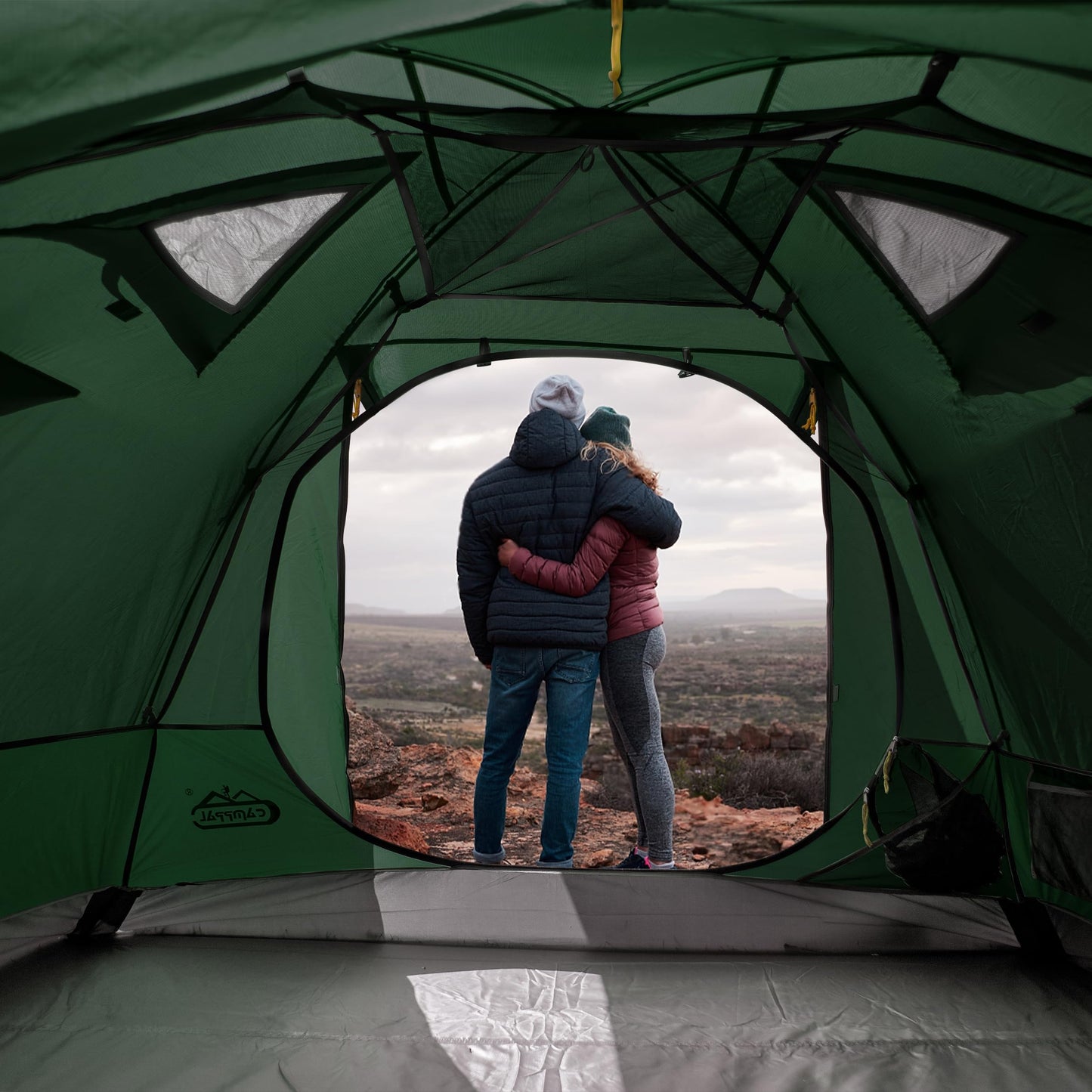 Camppal 2-3 Person Backpacking Tent, Waterproof Windproof 4 Season Tent for Camping, Easy Setup 2 Person Tent for Backpacking, Hiking, Hunting, Motor Cycling & Biking