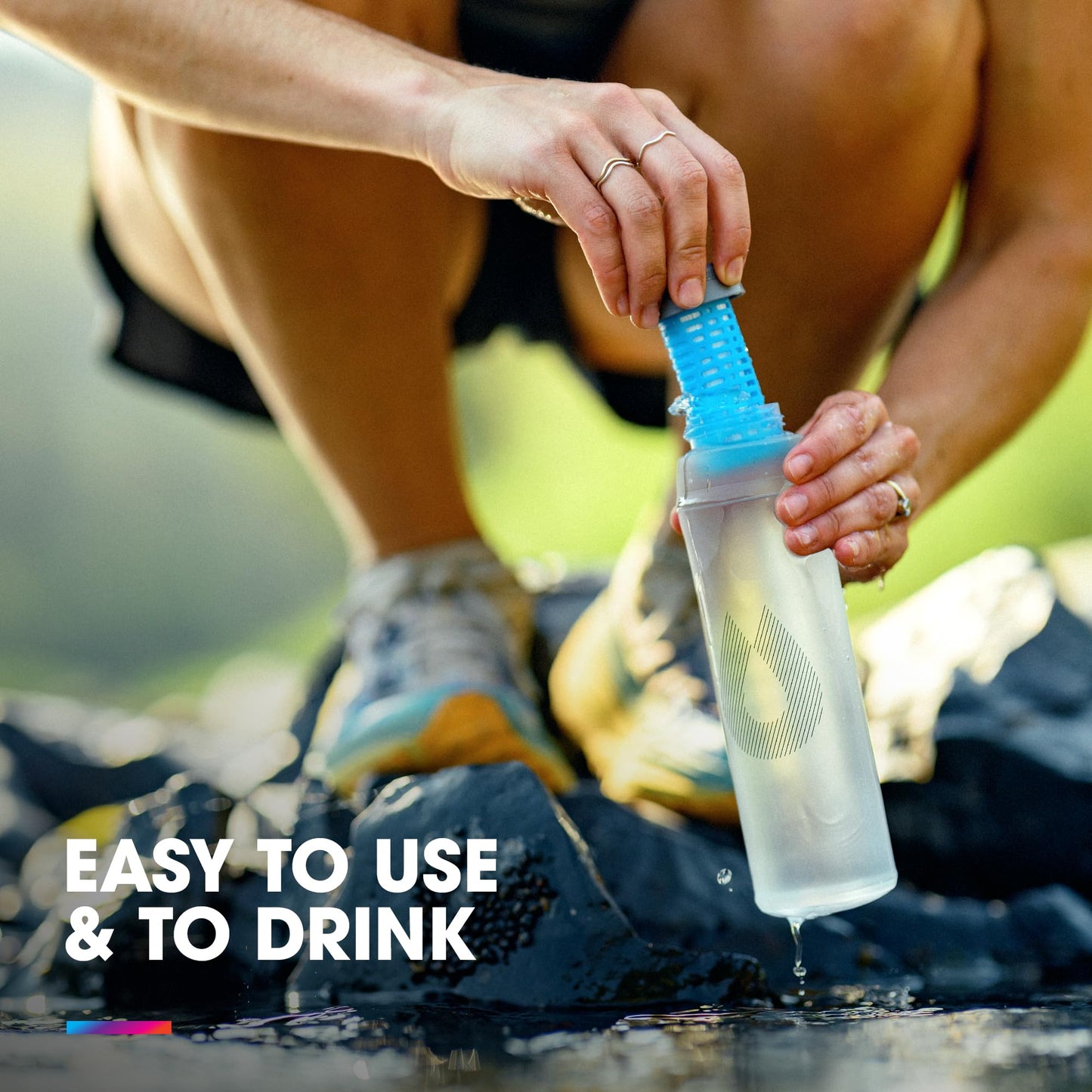 HydraPak UltraFlask+ Filter Cap - Water Filtration Accessory - Fast Flow - Perfect for Trail Running, Hiking Endurance Sports, Camping, Travel and Emergency Preparedness