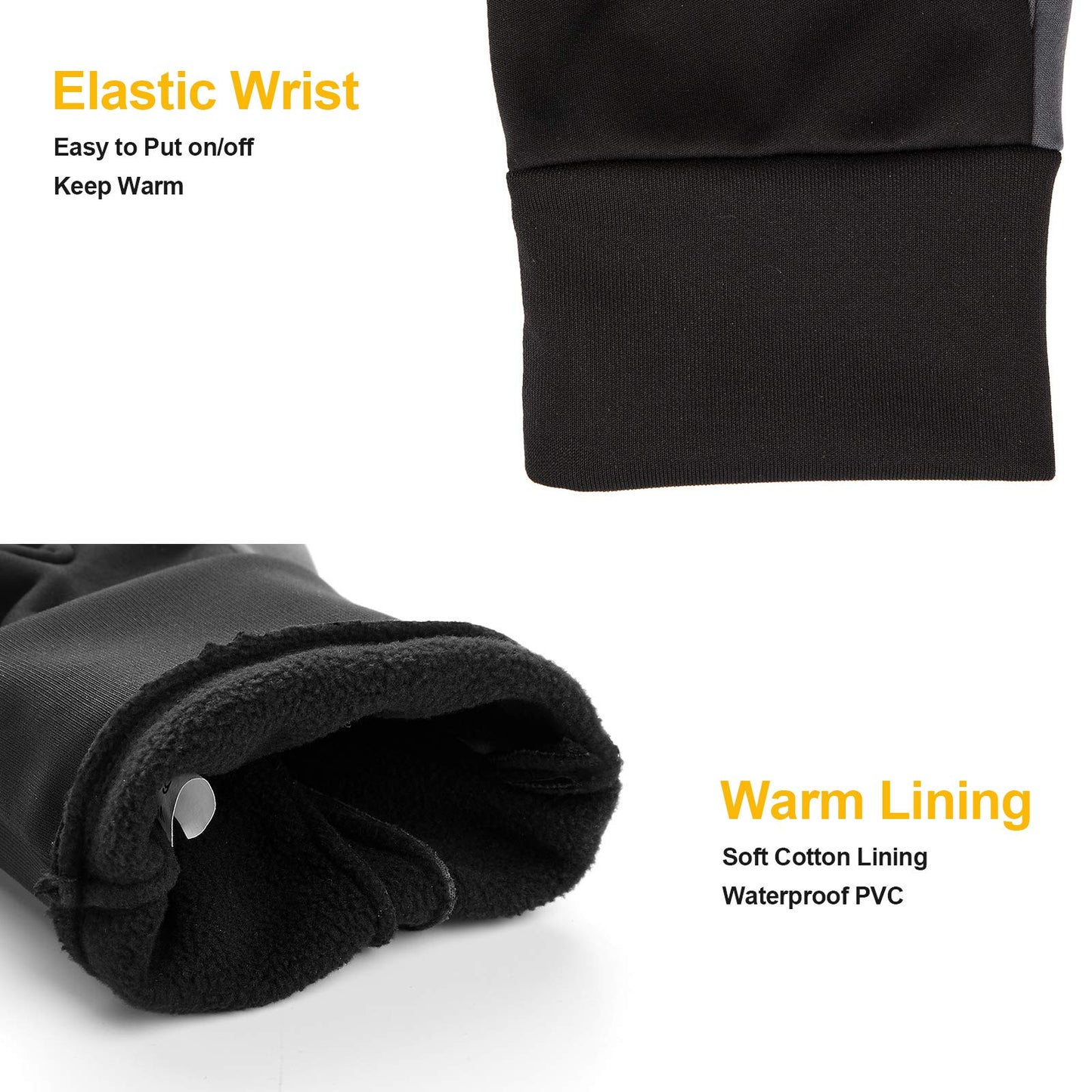 KOPHOTY Bike Touchscreen Winter Warm Glove - Windproof Anti Slip Water Resistant for Running Cycling Driving Phone Texting Outdoor Hiking Hand Warmer in Cold Weather for Men and Women (Small)