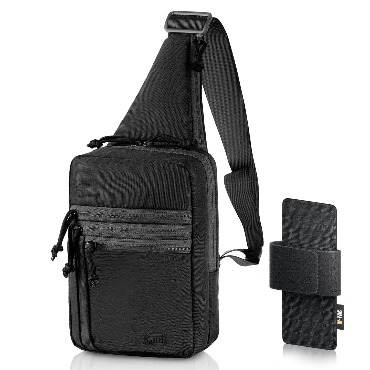 M-Tac Tactical Sling Bag for Men - Crossbody Concealed Carry Bag - Black Gen2 Mens Crossbody Holster Bag