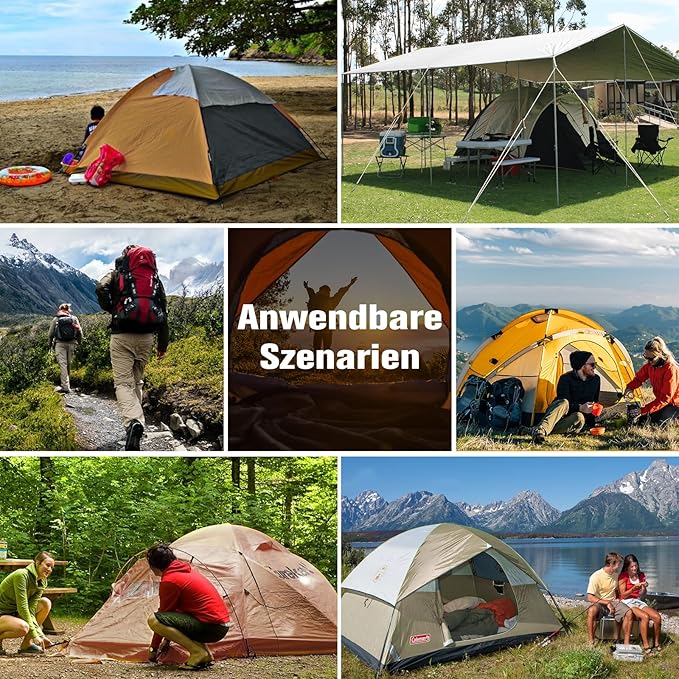 14 Pack Heavy Duty Outdoor Camping Tent Pegs, Aluminum Tent Pegs, Rust and Corrosion Resistant, Suitable for Garden, Camping, Outdoor Hiking, Fishing and Camping Tents.