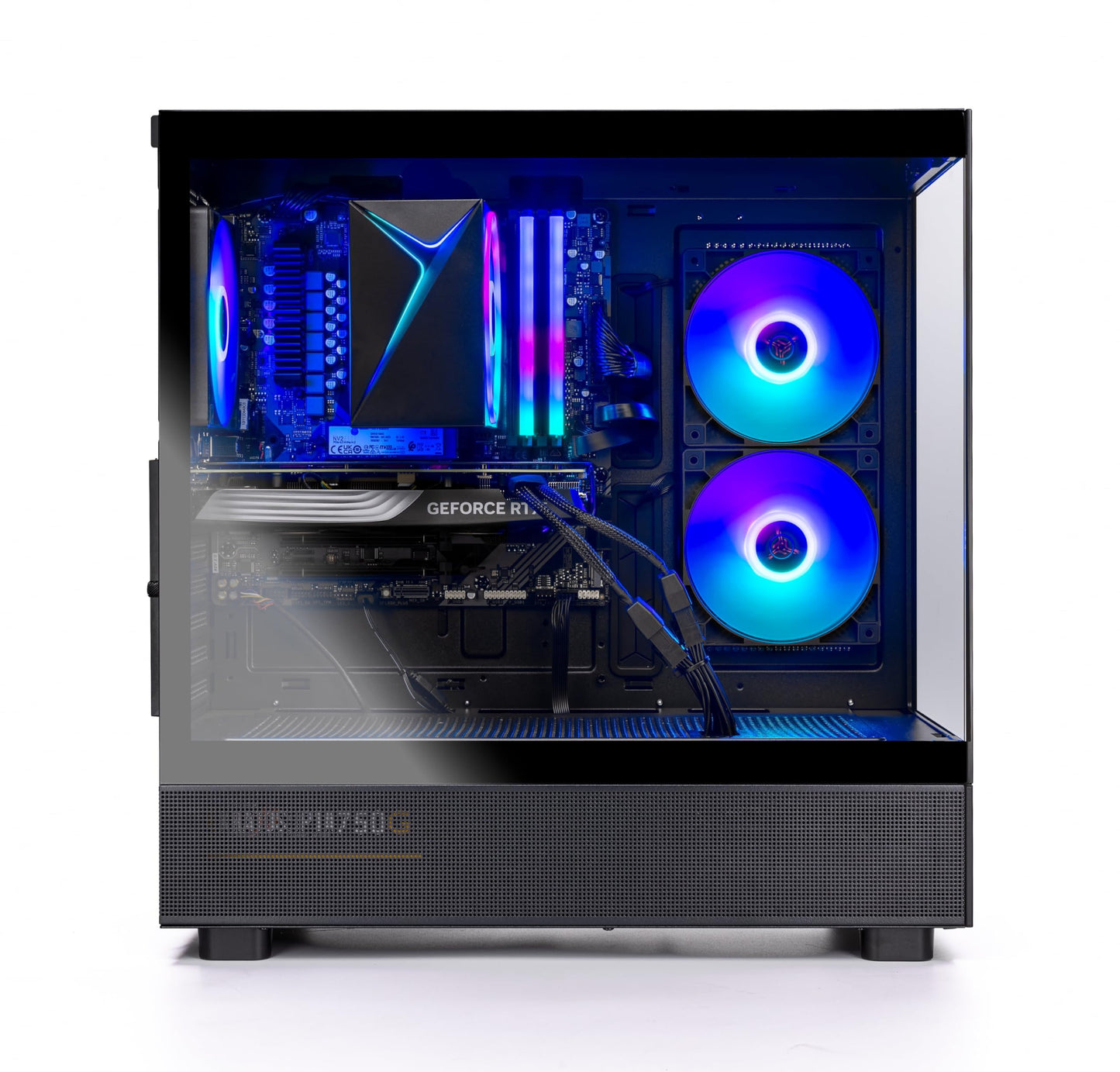 Skytech Gaming Azure 3 Desktop PC, Ryzen 7 7700 3.8 GHz (5.3GHz Turbo), NVIDIA RTX 5060 Ti 16GB, 1TB Gen4 NVMe SSD, 32GB DDR5 RAM 5200 RGB, 650W Gold PSU, Wi-Fi, Win 11
