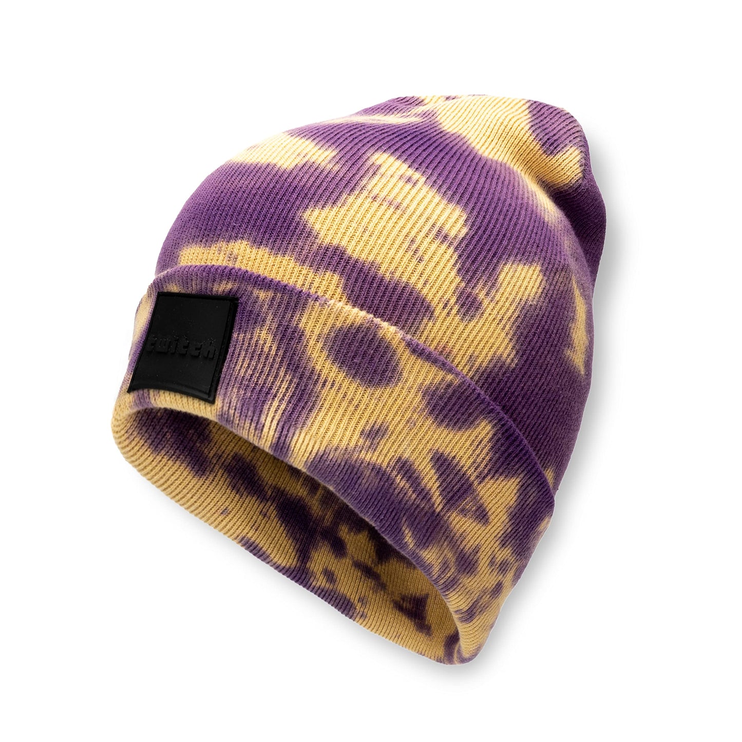 Twitch Logo Beanie - Purple Tie Dye