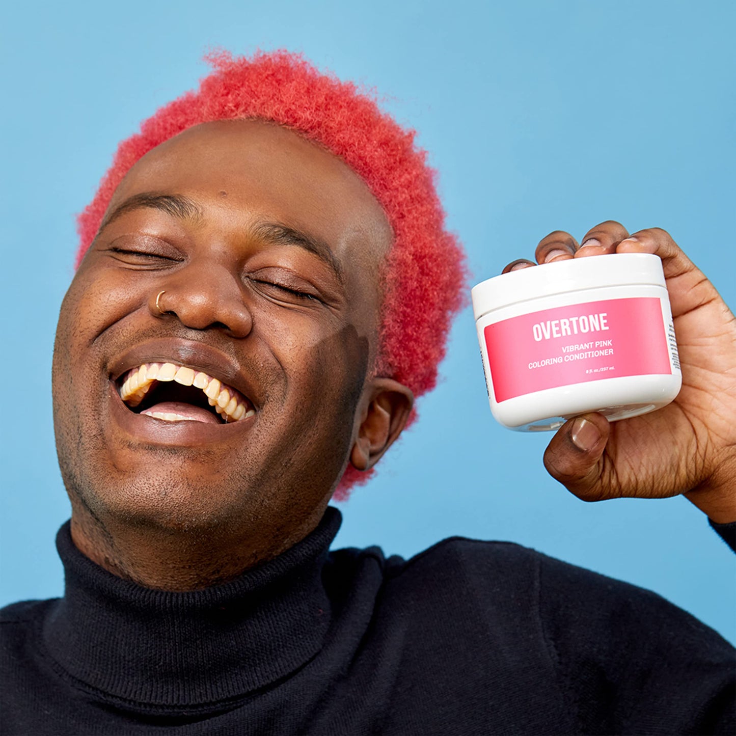 Overtone Color Depositing Semi-Permanent Hair Dye Conditioner - 8 oz For Natural & Color-Treated Hair, Moisturizing Shea Butter & Coconut Oil - Vegan & Cruelty-Free, Vibrant Pink
