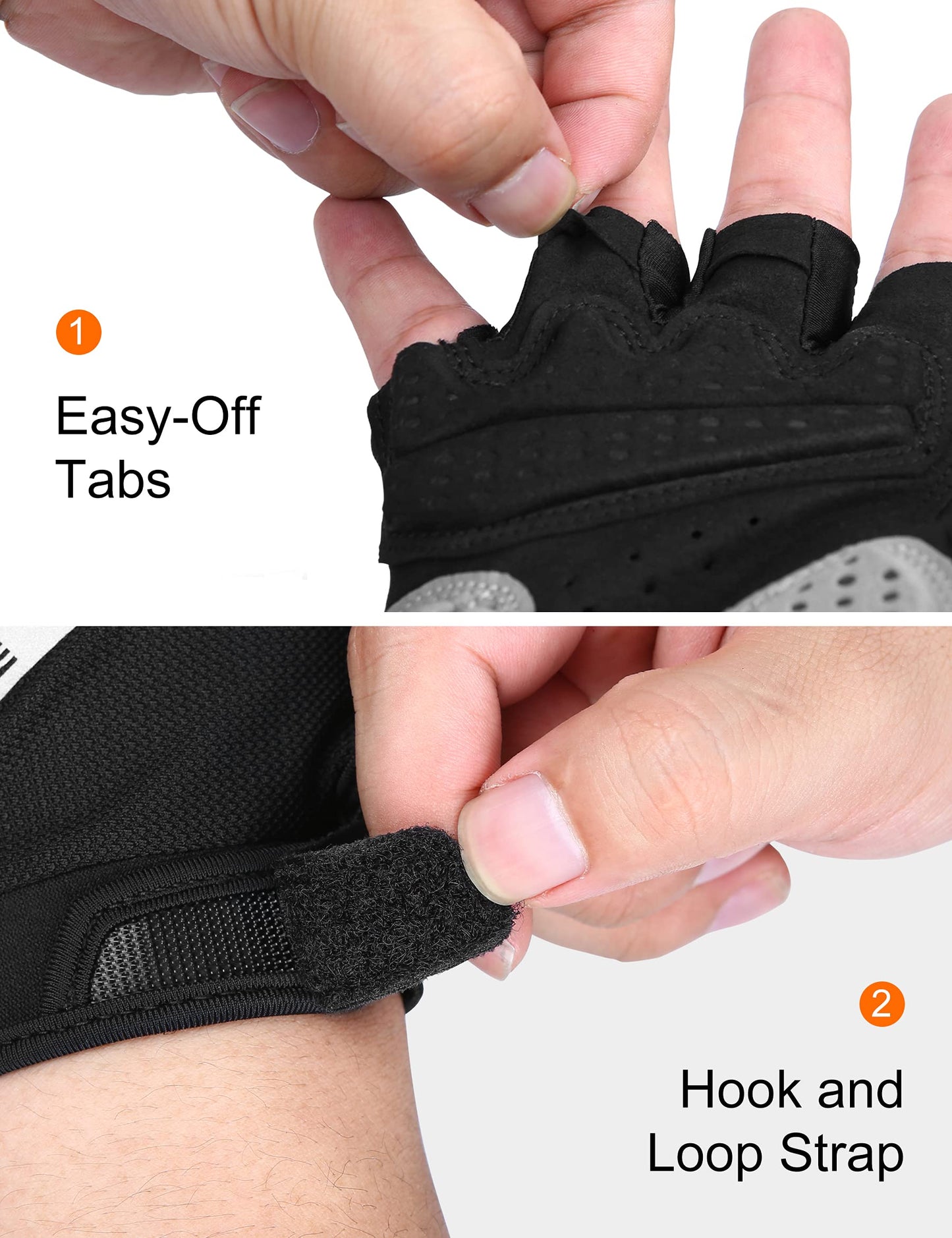 INBIKE Mountain Bike Gloves, Cycling Gloves Half Fingers MTB DH Road Riding Bicycle Biking Men Women Black Large