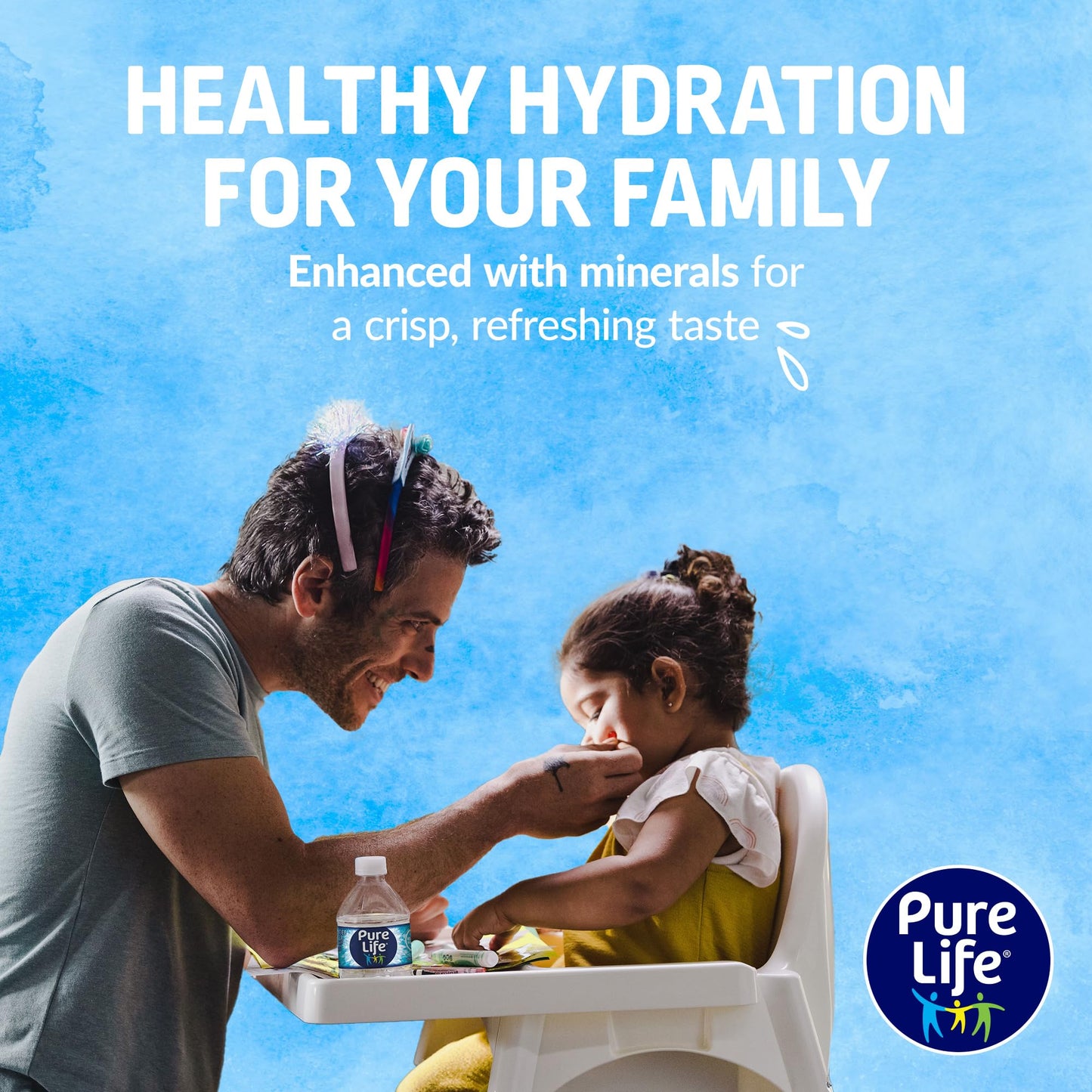 Pure Life Purified Water Bottles, 24 Pack - Still Bottled Water with Added Minerals for a Crisp Taste, Plastic Bottles - 8 Fl Oz
