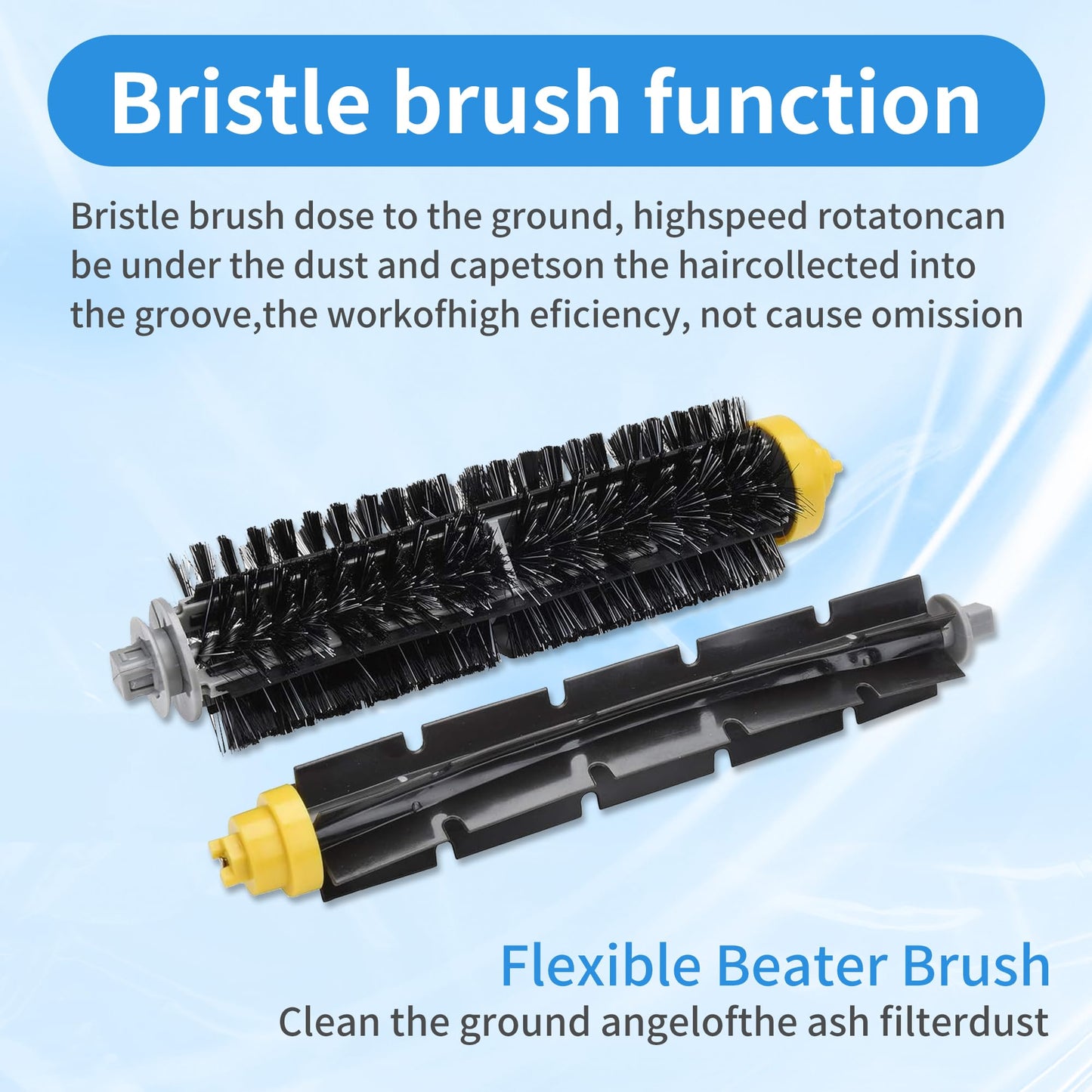 Amyehouse Replacement Parts Kit Bristle Flexible Beater Brush & Aero Vac Filter & Side Brush Compatible with iRobot Roomba 600 Series 595 610 614 618 620 630 640 650 660 680 685 690 692 694 695 Vacuum