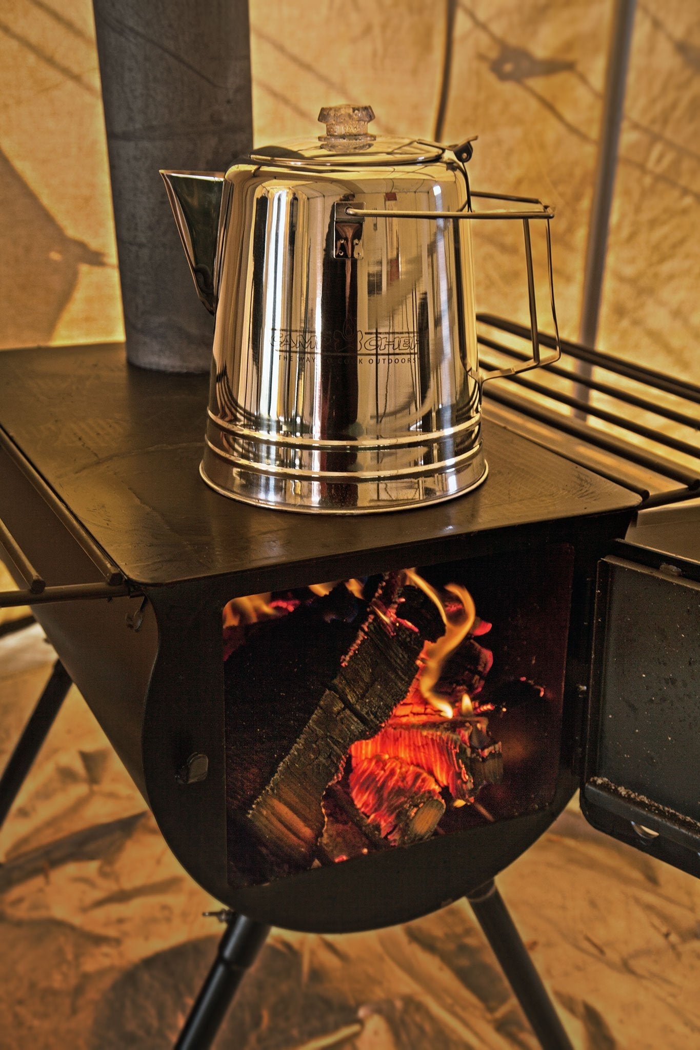 Camp Chef Alpine Heavy Duty Cylinder System - Wood-Burning Stove System for Wall Tent Camping - Camping Gear
