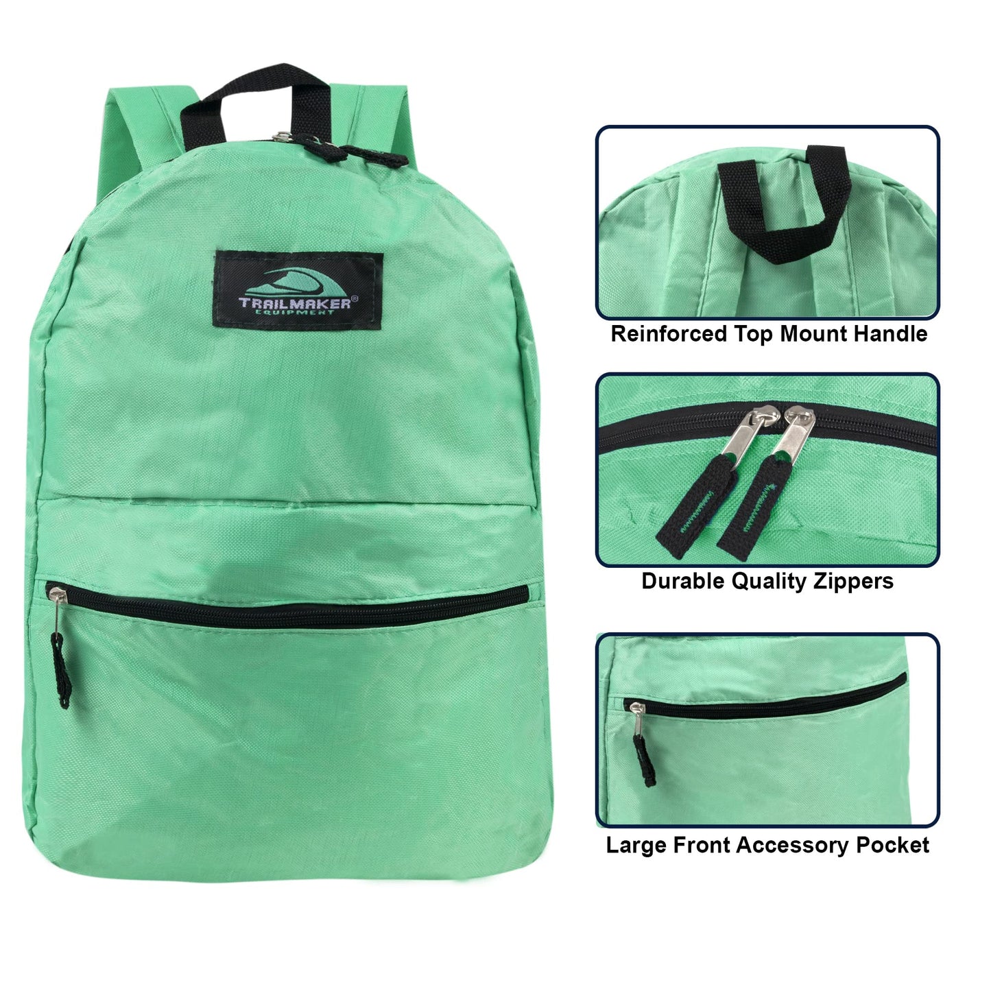 Trailmaker Classic 17 Inch Backpack with Adjustable Padded Shoulder Straps
