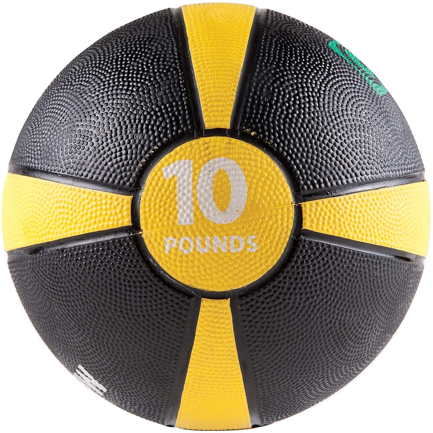 Medicine Ball, Training Manual Set - GoFit Textured Medicine Ball and Exercise Manual Available In Weight Increments of 4, 6, 8, 10, 12, or 15 Pounds,Yellow,GF-MB10