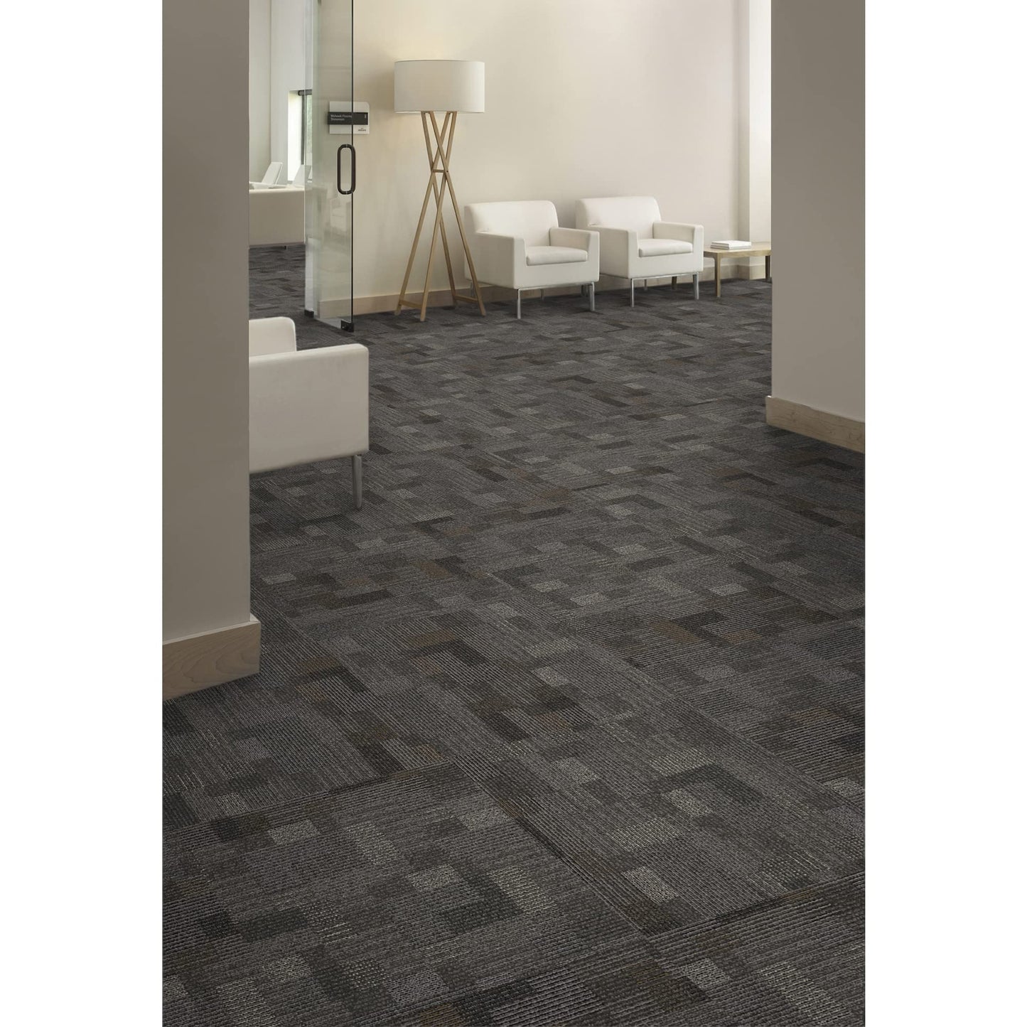 Mohawk Basics 24" x 24" Berber (Loop pile), 0.09" Pile Height, Carpet Tile, PET Fiber, Smoke Color, (24 Tiles), (96 sqft/carton)