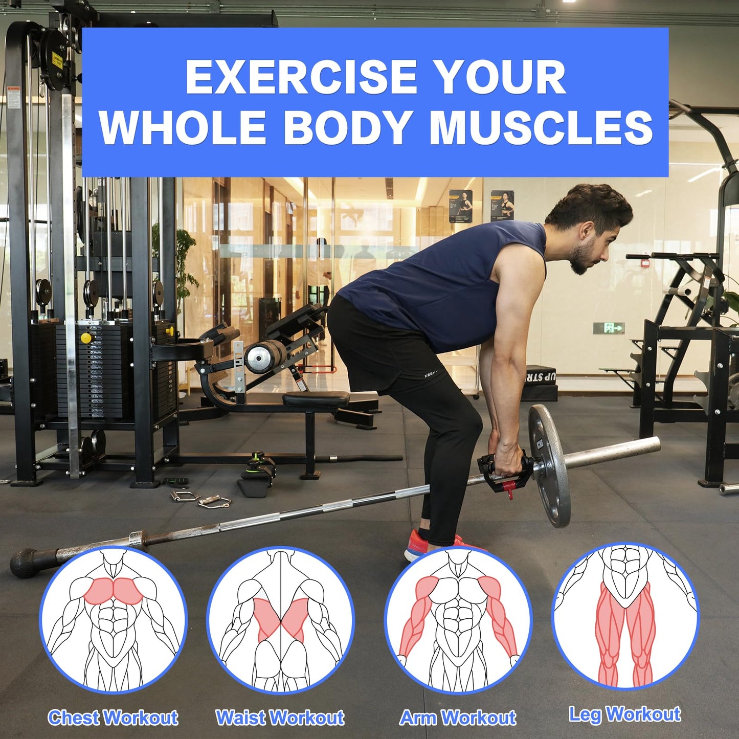 HXD-ERGO Double D Handle for Cable Machine - Ergonomic Row Handle Cable Attachment - Triangle V Bar Grip LAT PullDown Attachments for Home Gym(V bar + Barbell Bomb)