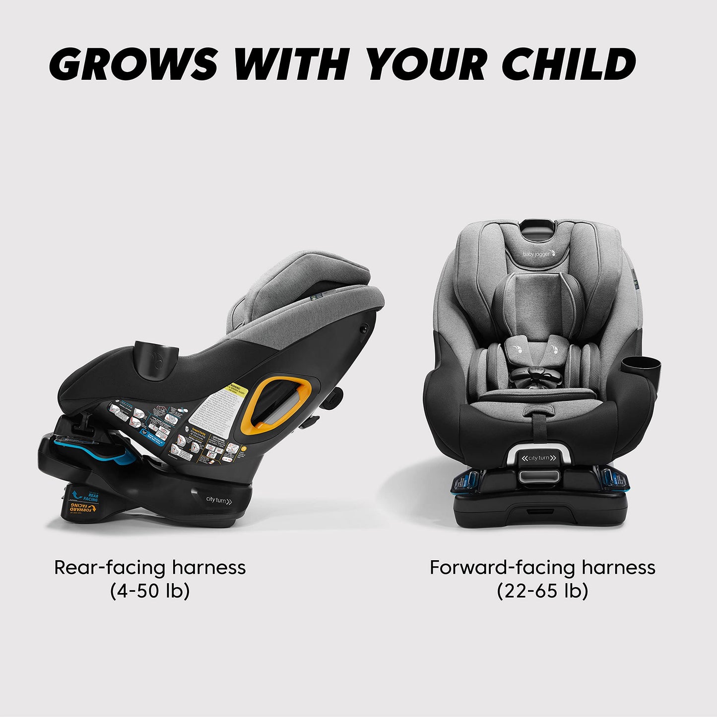 Baby Jogger City Turn Rotating Convertible Car Seat Unique 180-Degree Turn Lightweight COOLMAX Fabric Pike