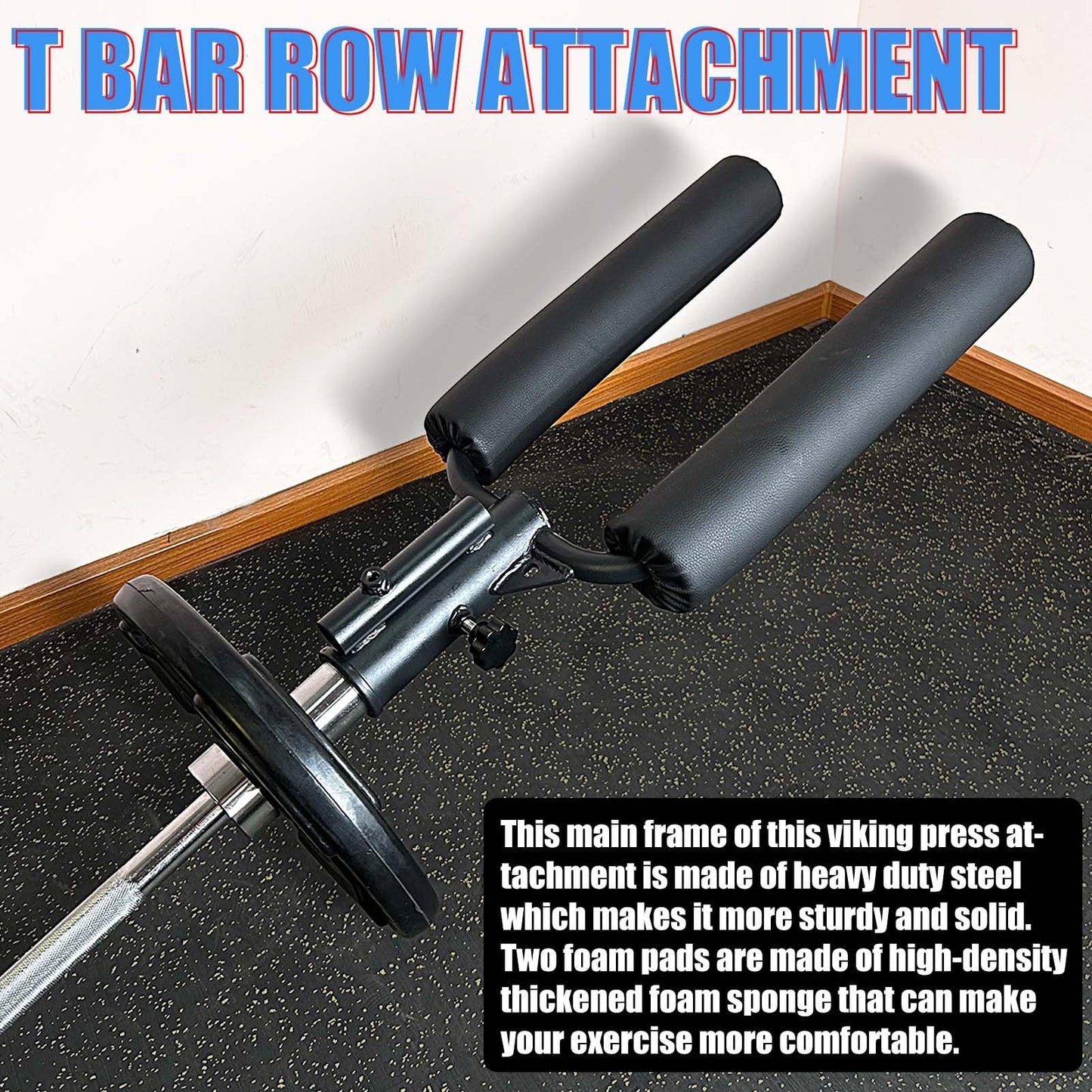 Viking Press Landmine Handle for 2-Inch Olympic Barbell, T-Bar Row Attachment Core Strength Training Accessories, Shoulder Press Landmine Attachment Equipment (Style M)