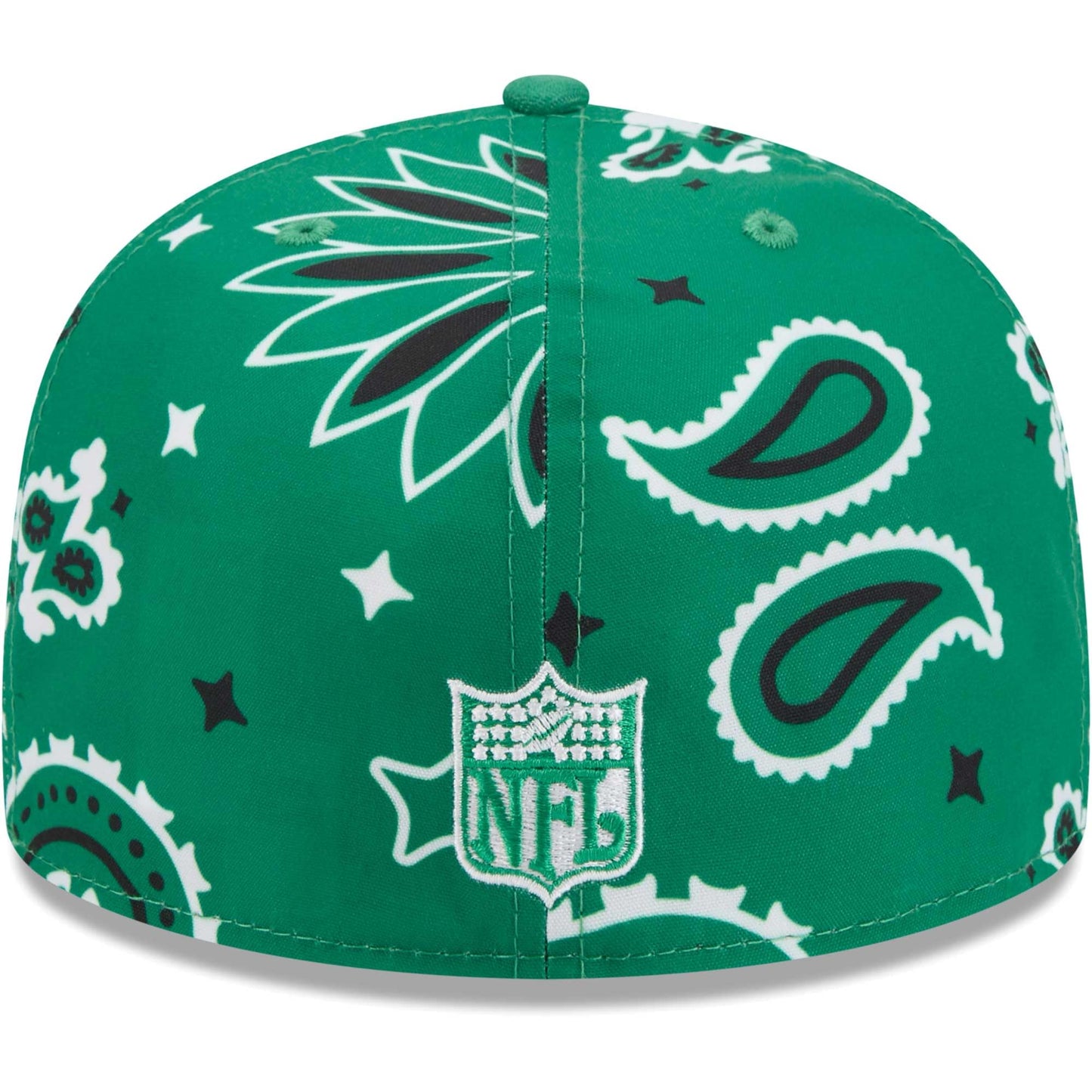 New Era Men's Kelly Green Philadelphia Eagles Throwback Paisley 59FIFTY Fitted Hat