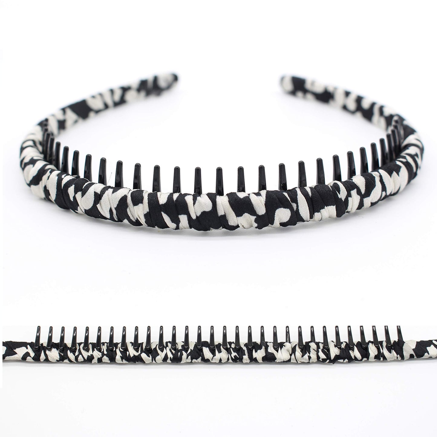JOBAND Leopard Print hairbands,hair Headbands for women,Fashion Hair Accessories,Non-slip Resin comb teeth hair hoop ((Pack of 4))