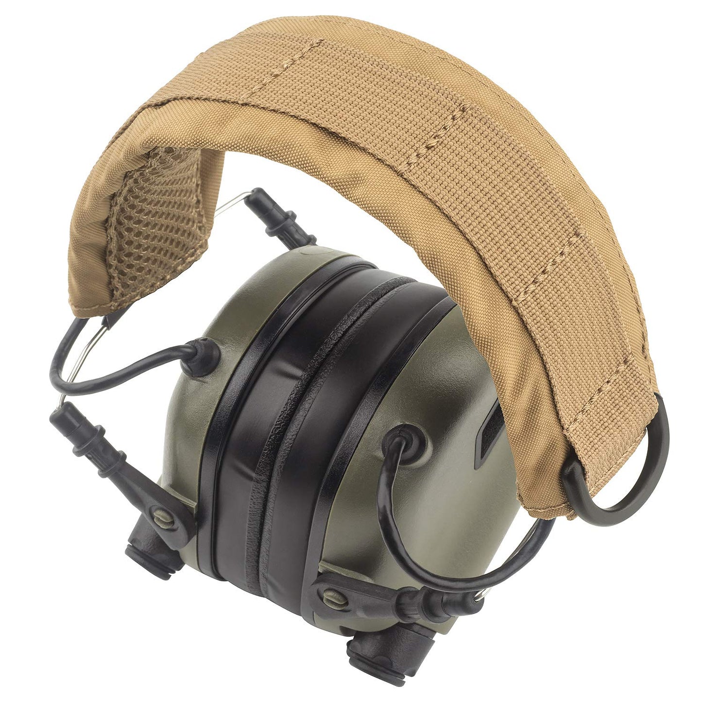 OPSMEN Headband Advanced Modular Headset Cover Fit for All General Tactical Earmuffs Accessories Upgrade Bags Case Desert(TN)
