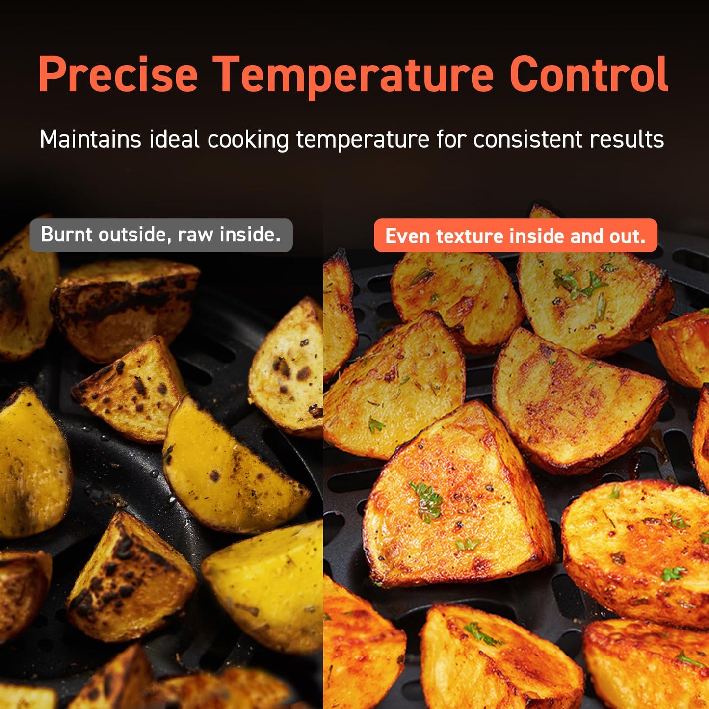 COSORI Air Fryer 9-in-1, Compact & Large 6-Qt, Fast Turbo Modes, 90โ450ยฐF Precise Heat for Even Results, Up to 95% Less Oil*, Roast, Bake, Dry, Reheat, Frozen, Broil, Proof, 120V, TurboBlaze, Ceramic
