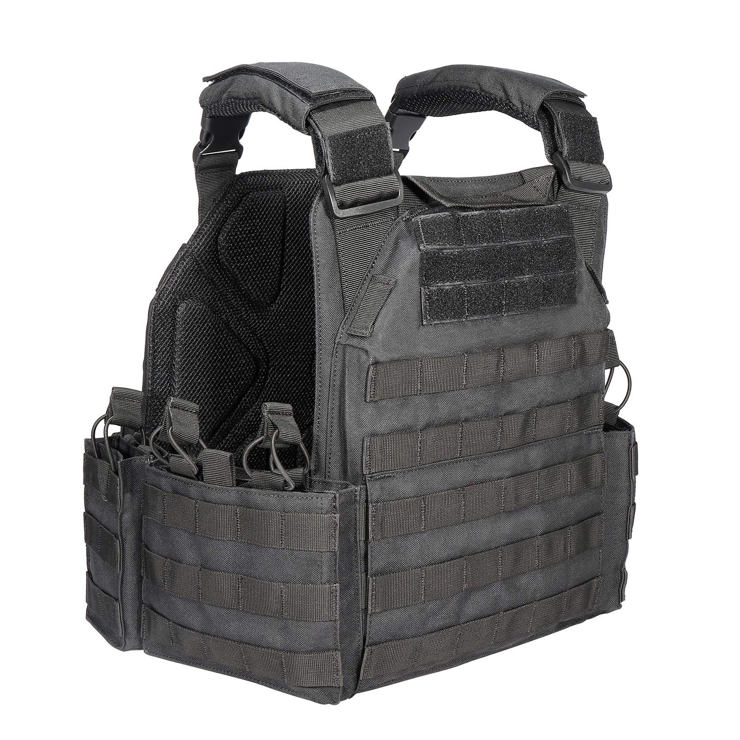 vAv YAKEDA Tactical Vest for Men Quick Release Outdoor Airsoft Vest Adjustable for Adults (Black)