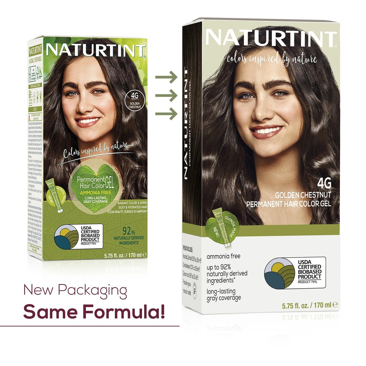 Naturtint 4G Golden Chestnut Permanent Hair Color (Pack of 1), Ammonia Free, Vegan, Cruelty Free, up to 100% Gray Coverage, Long Lasting Results (Packaging may vary)